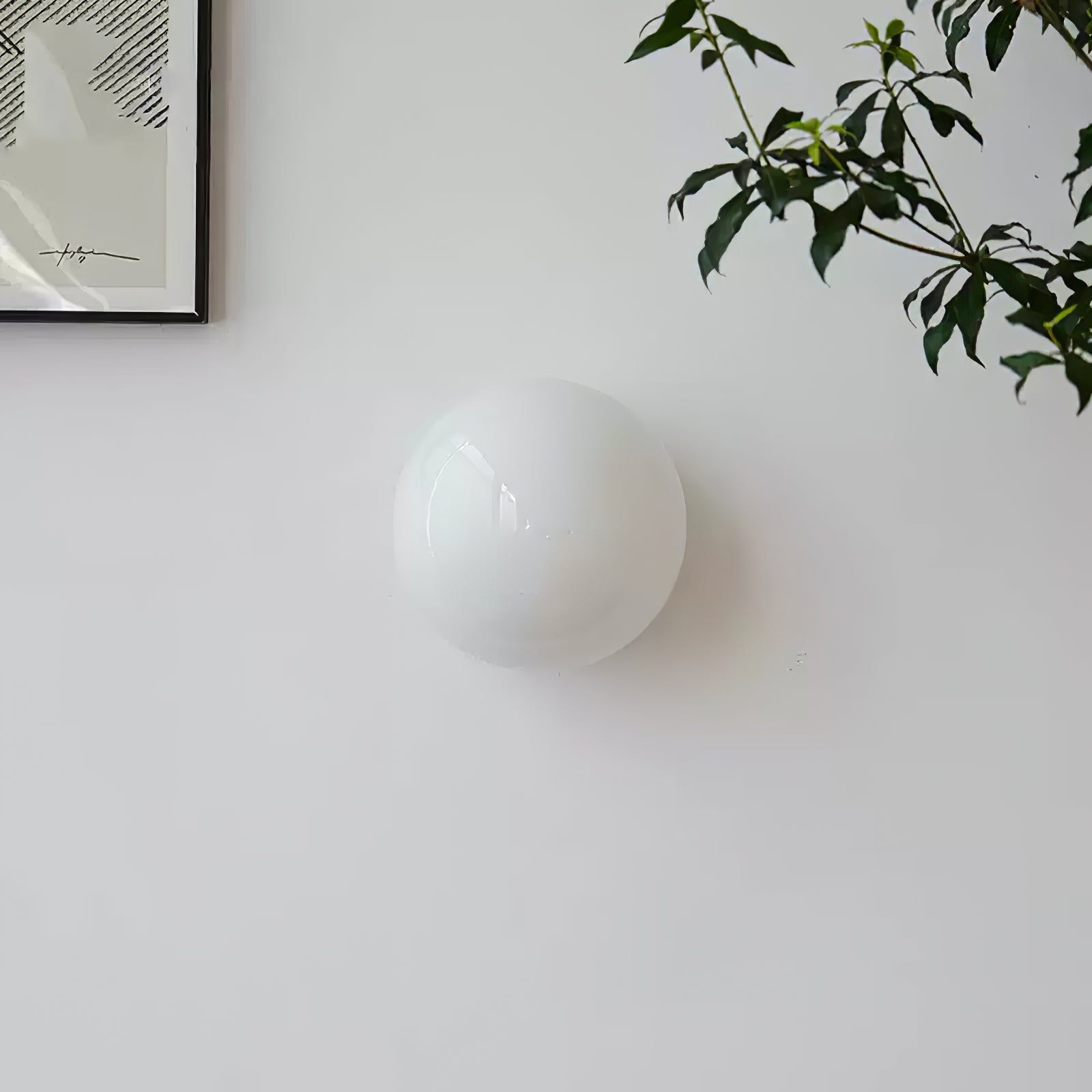 Glass Mini Orb Wall Light, Hardwired Wall Sconce, detail 10
