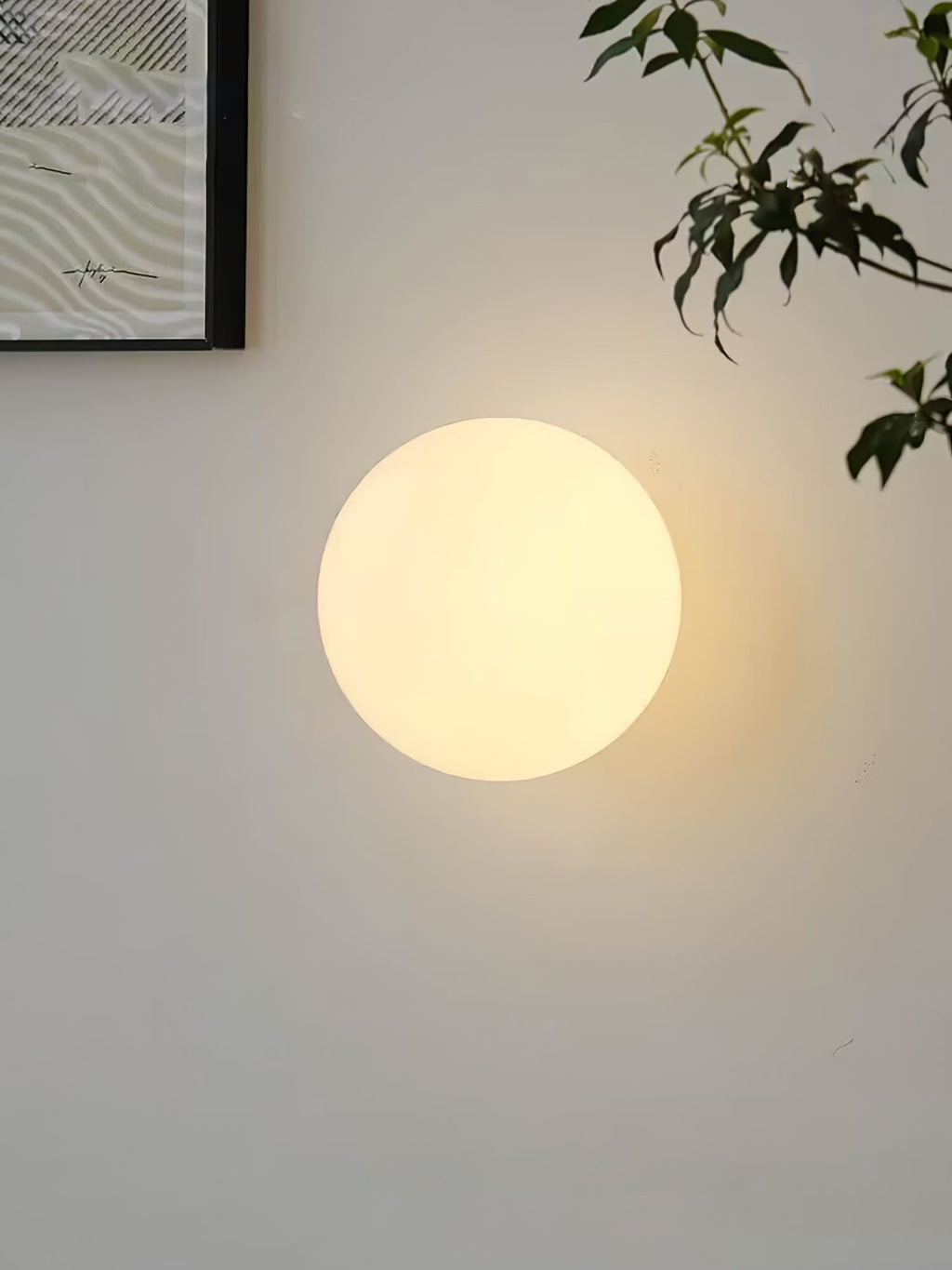 Glass Mini Orb Wall Light, Hardwired Wall Sconce, detail 3