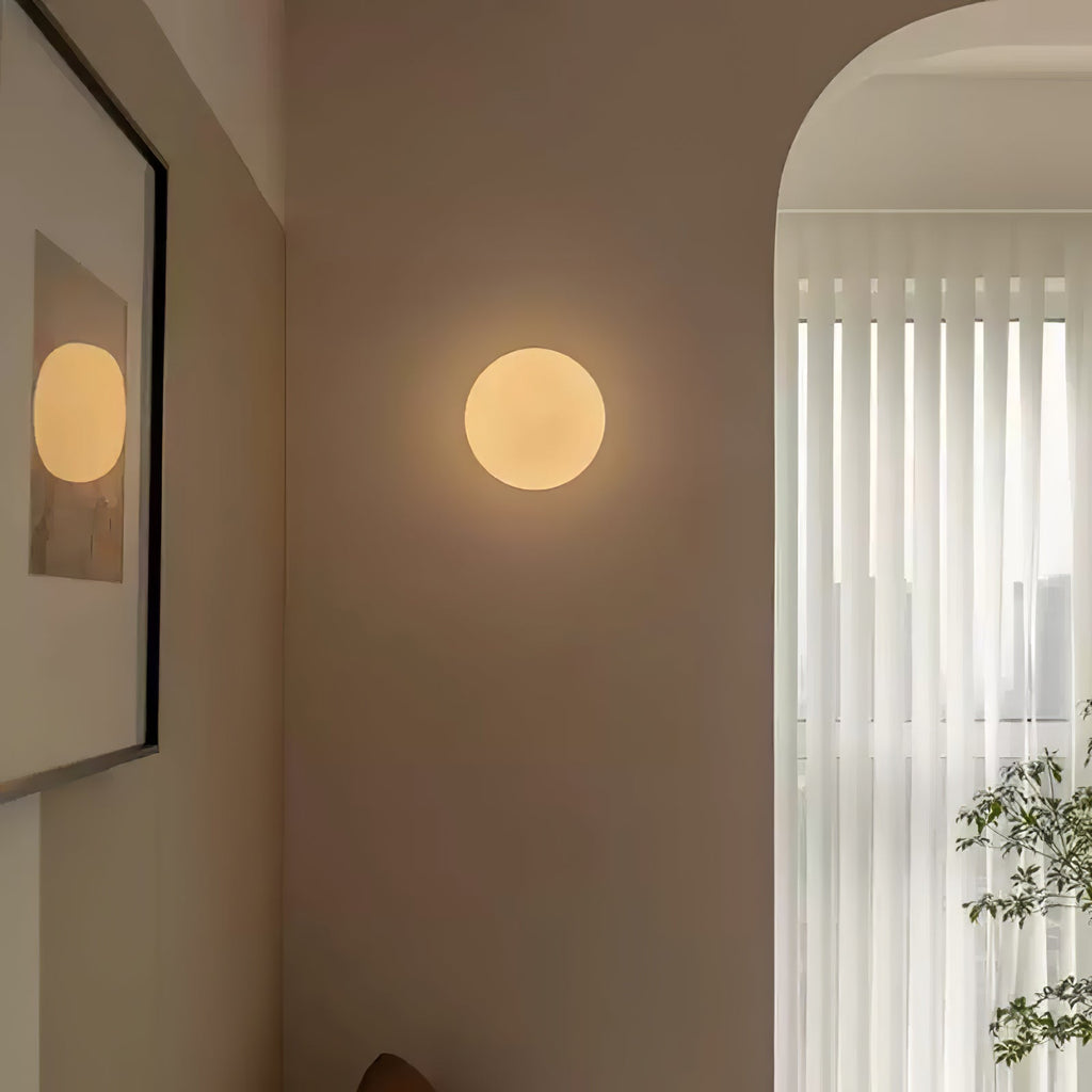Glass Mini Orb Wall Light, Hardwired Wall Sconce, detail 4