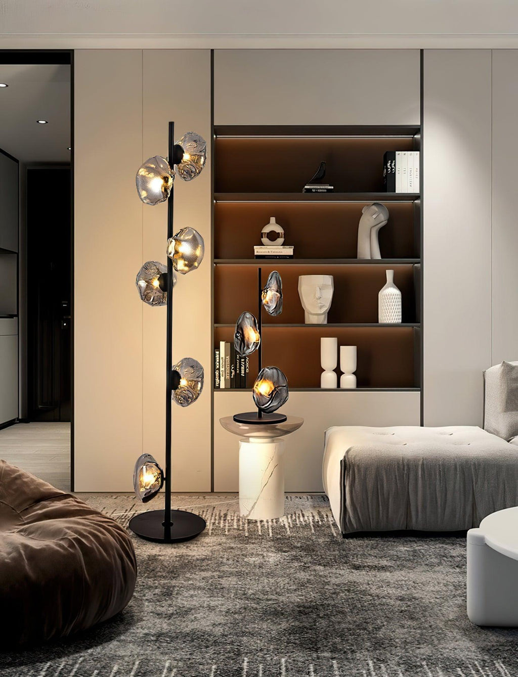 Glass Petals Table Light, Bedside Table Lamp, detail 12