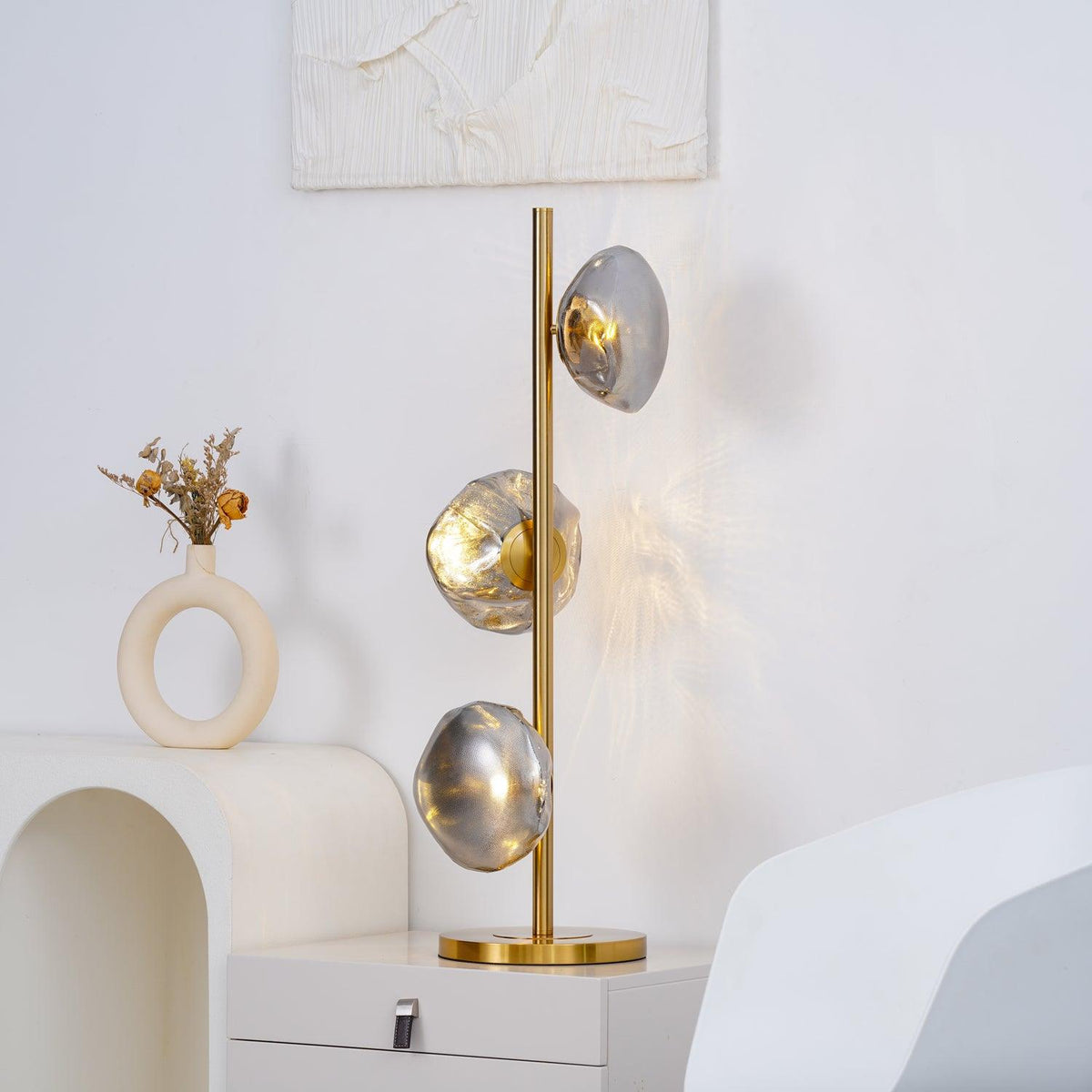 Glass Petals Table Light, Bedside Table Lamp, detail 9