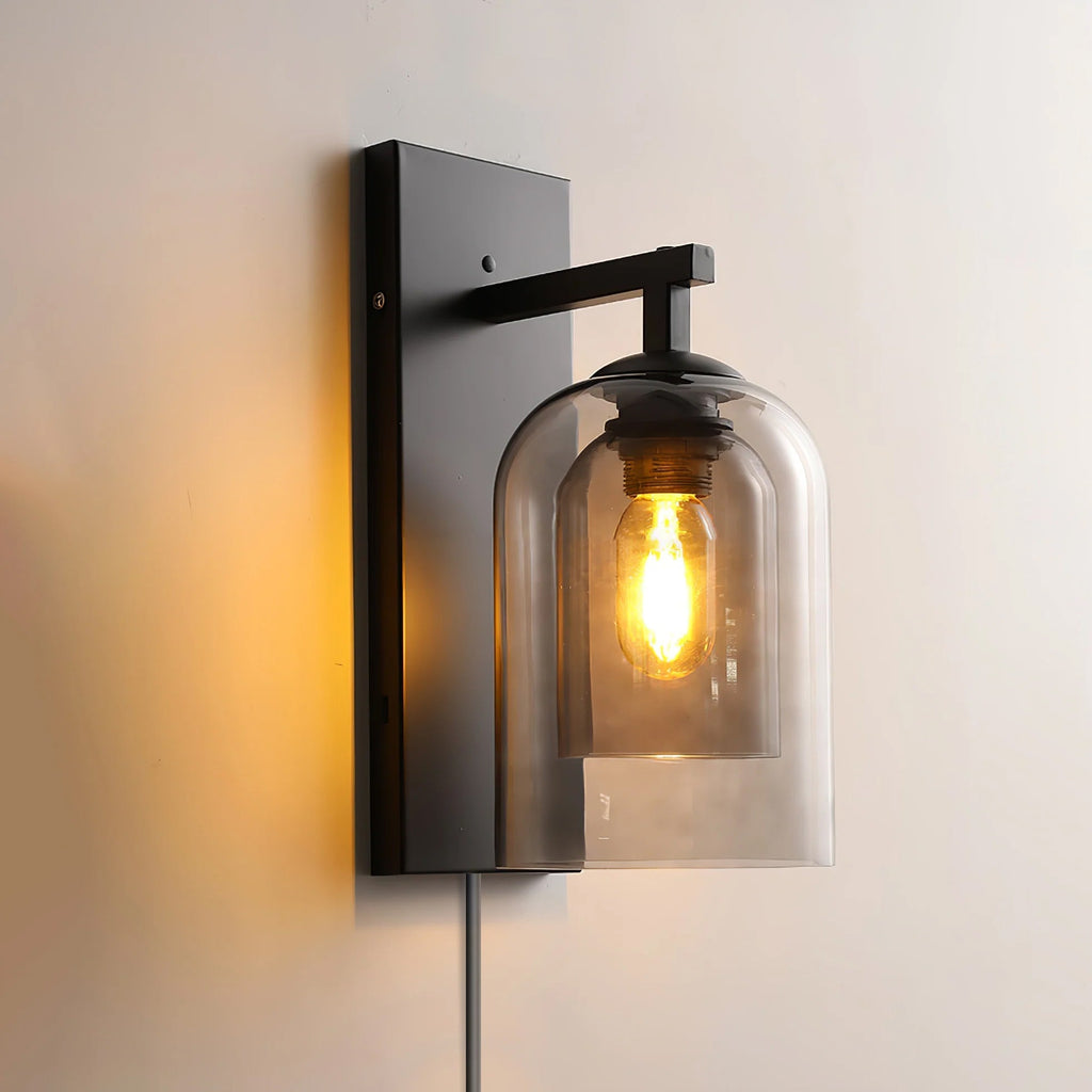 Glass Tubular Plug-In Wall Light, Plug-In Wall Sconce, detail 12
