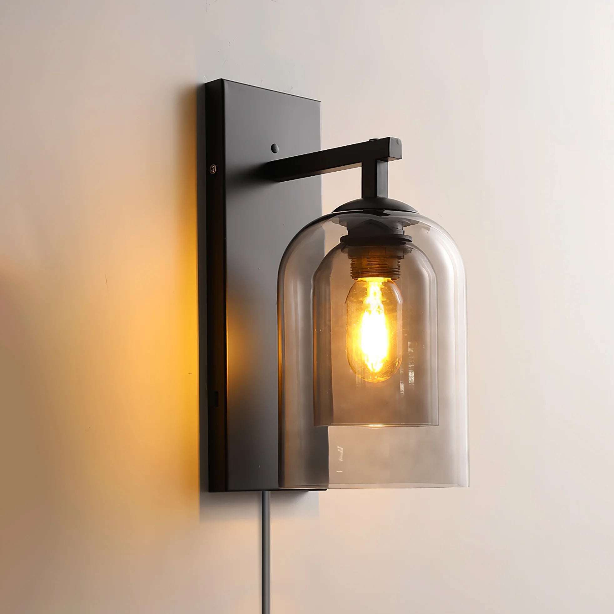 Glass Tubular Plug-In Wall Light, Plug-In Wall Sconce, detail 12