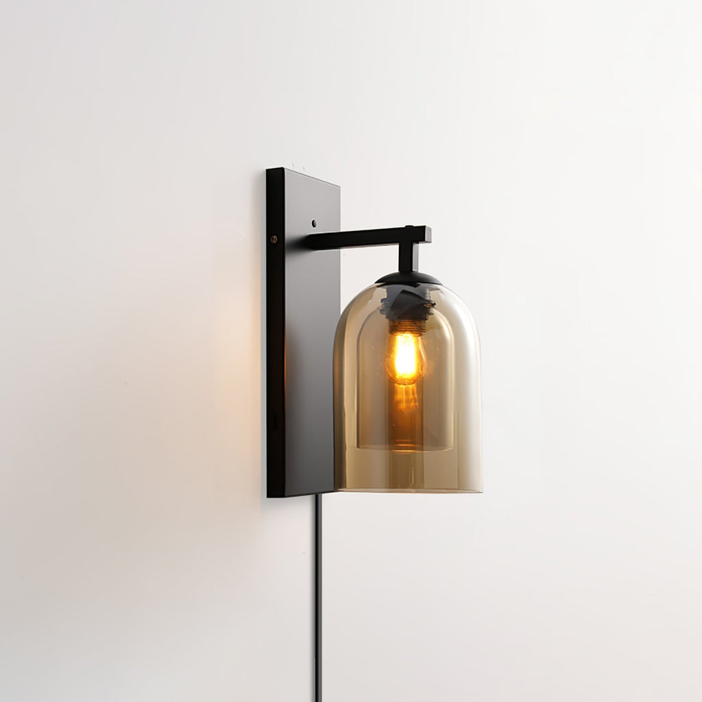 Glass Tubular Plug-In Wall Light, Plug-In Wall Sconce, detail 9