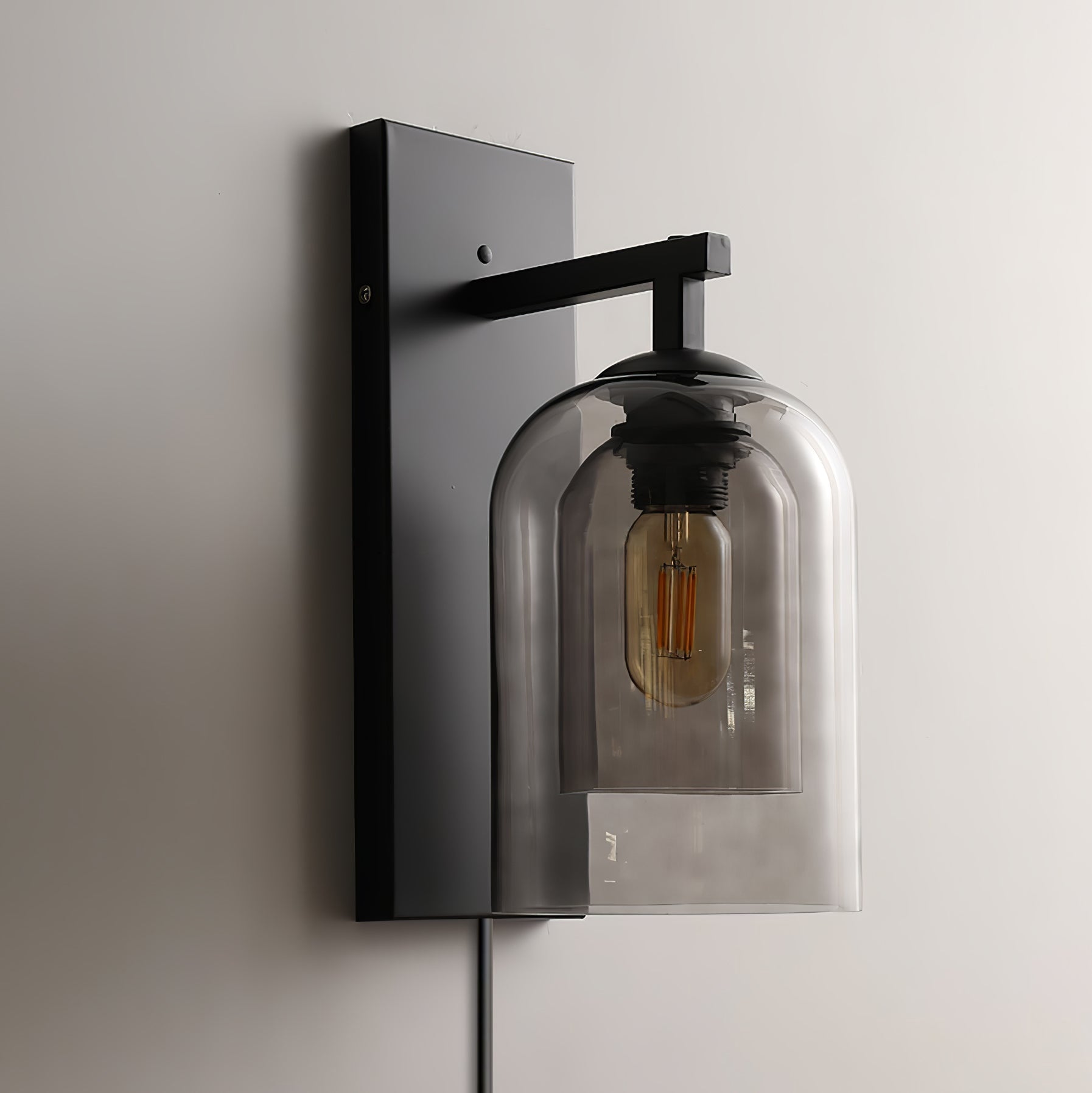 Glass Tubular Plug-In Wall Light, Plug-In Wall Sconce, detail 10