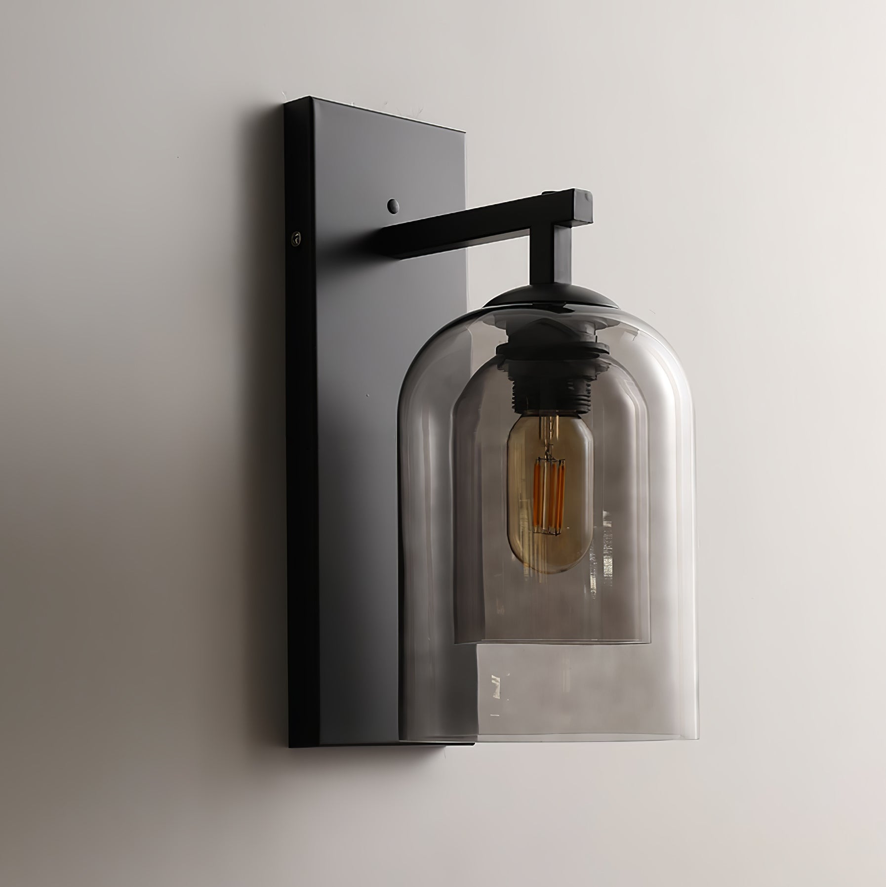 Glass Tubular Wall Light, Hardwired Wall Sconce, detail 14