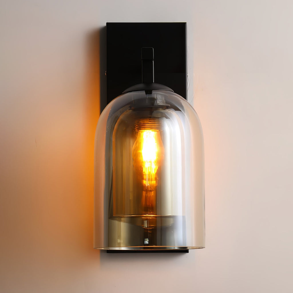 Glass Tubular Wall Light, Hardwired Wall Sconce, detail 11