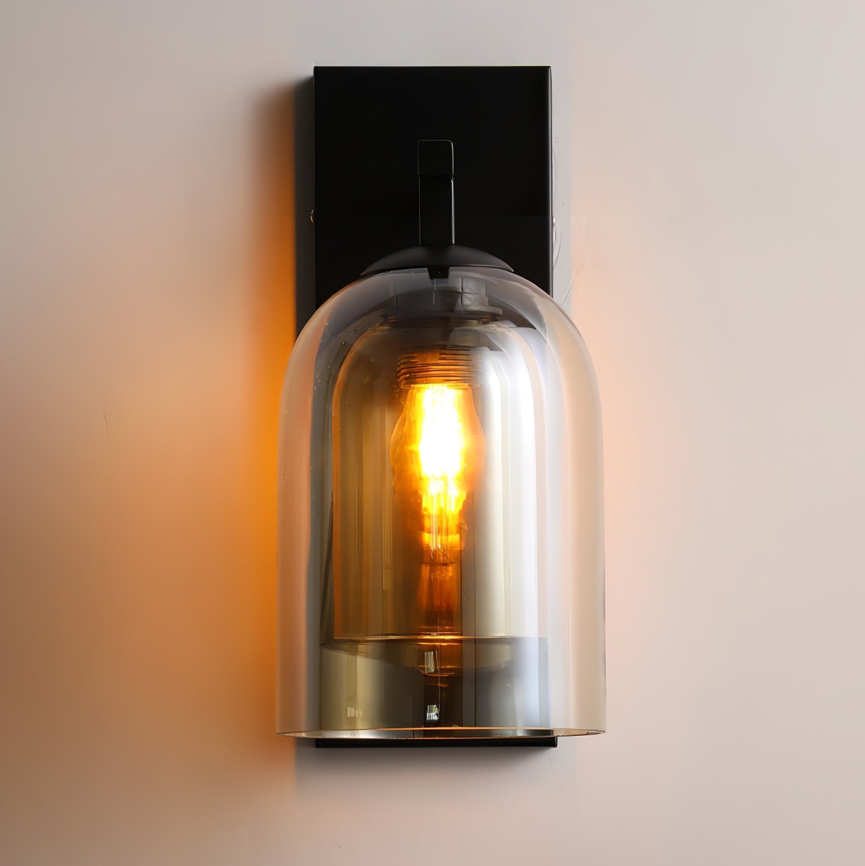 Glass Tubular Wall Light, Hardwired Wall Sconce, detail 11