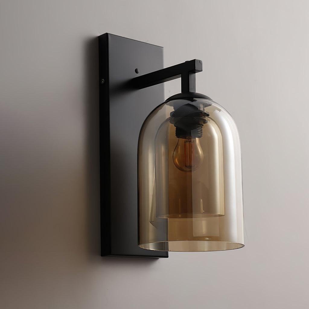 Glass Tubular Wall Light, Hardwired Wall Sconce, detail 12