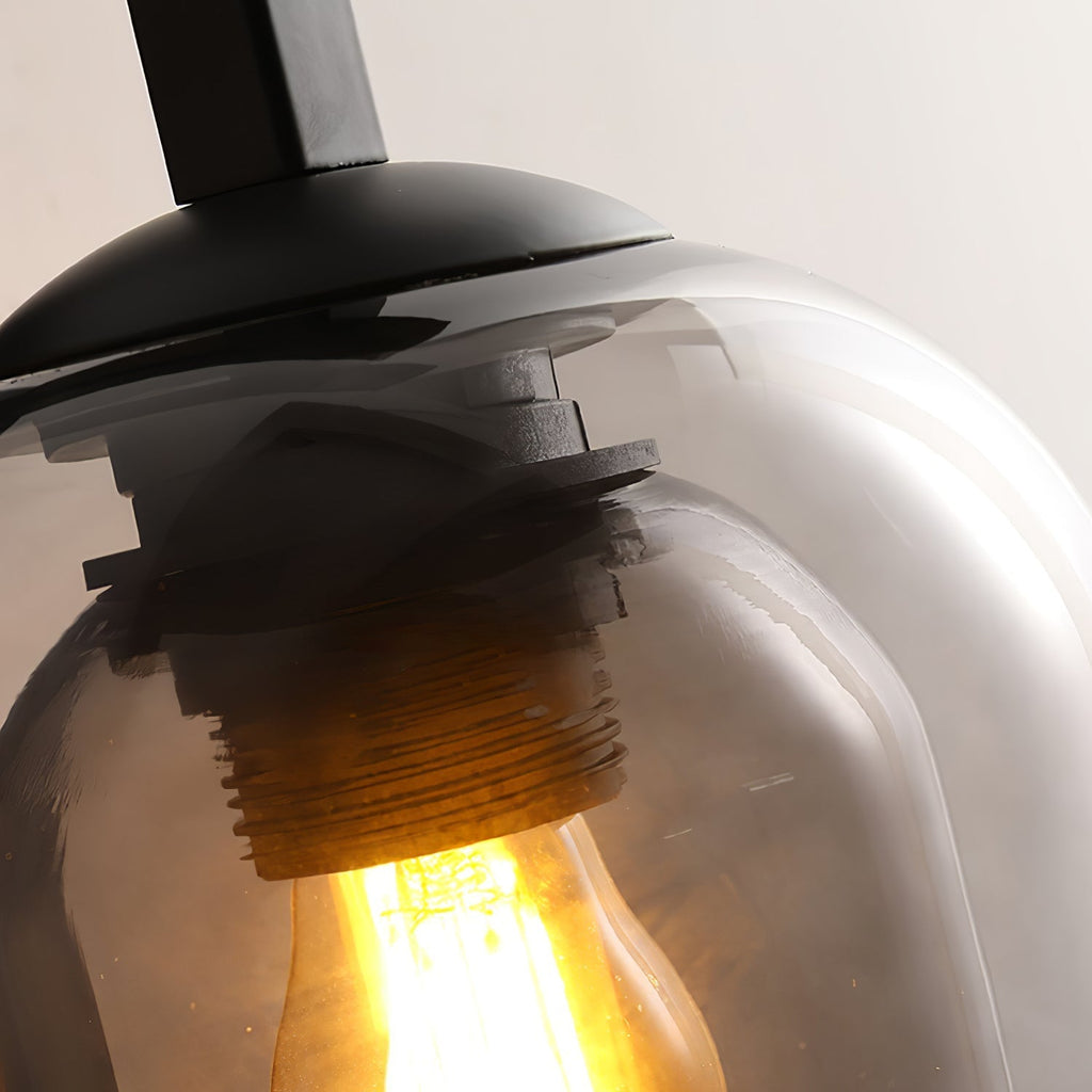 Glass Tubular Wall Light, Hardwired Wall Sconce, detail 13