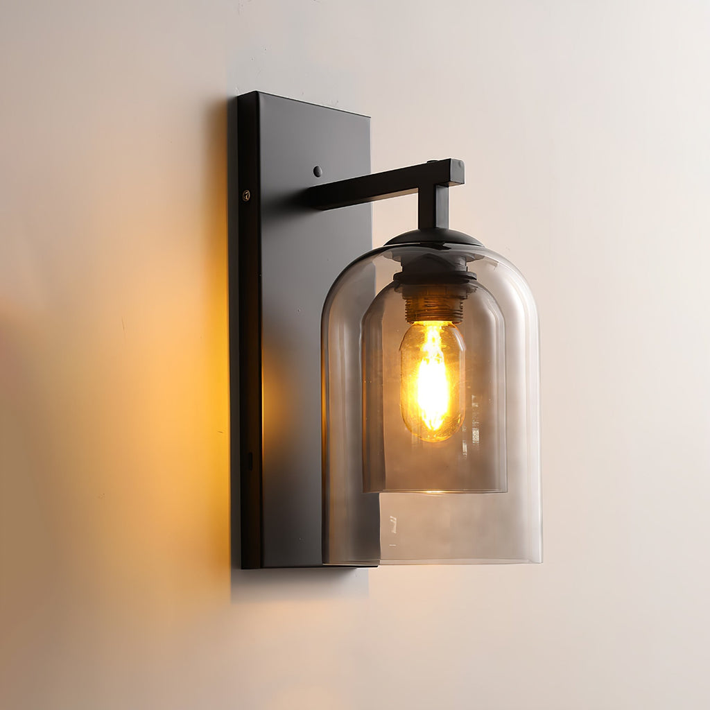 Glass Tubular Wall Light, Hardwired Wall Sconce, detail 16