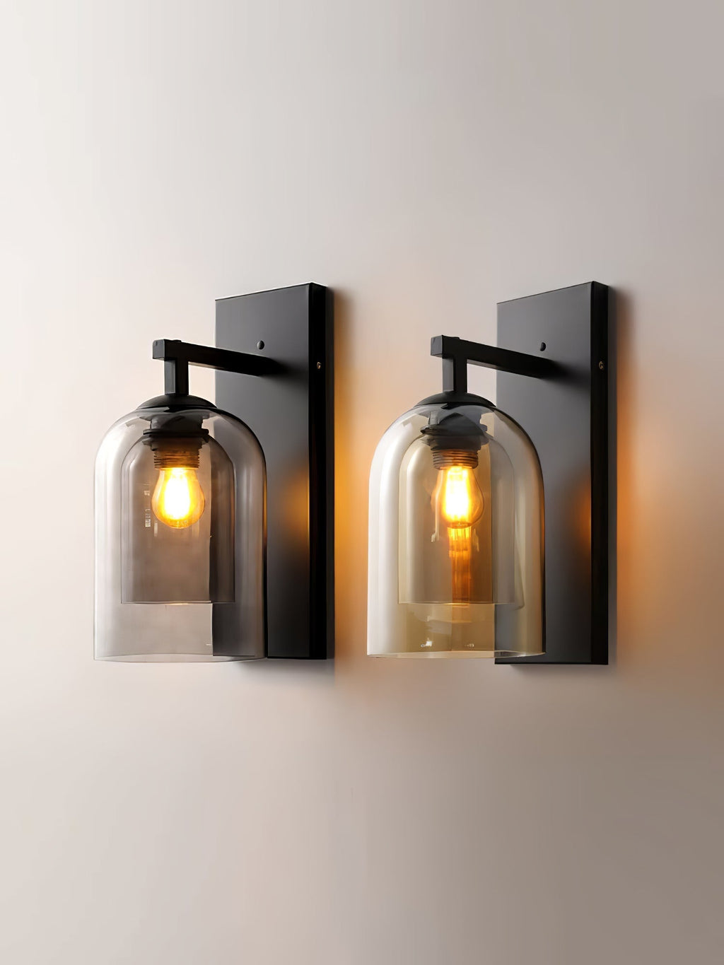 Glass Tubular Wall Light, Hardwired Wall Sconce, detail 2