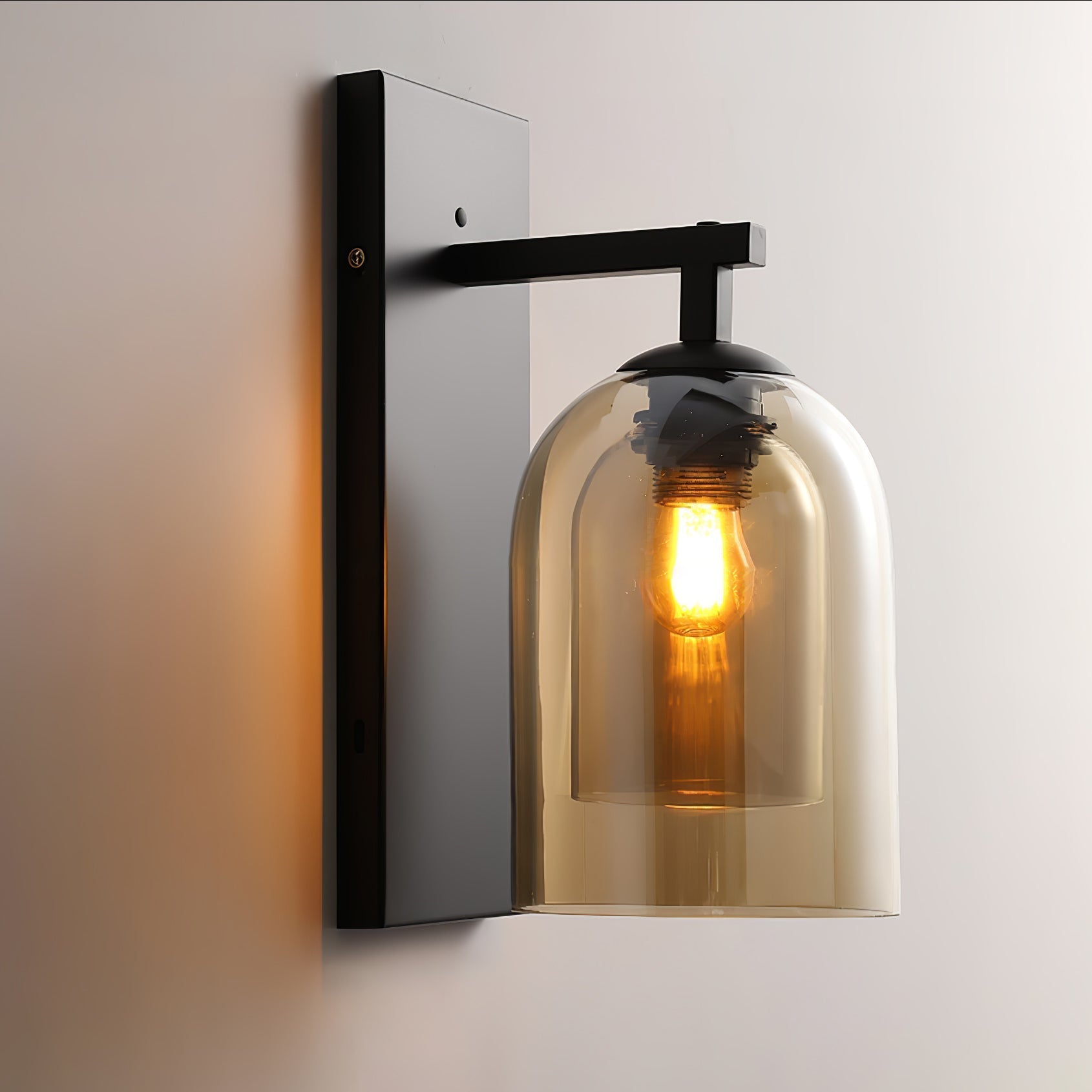 Glass Tubular Wall Light, Hardwired Wall Sconce, detail 17