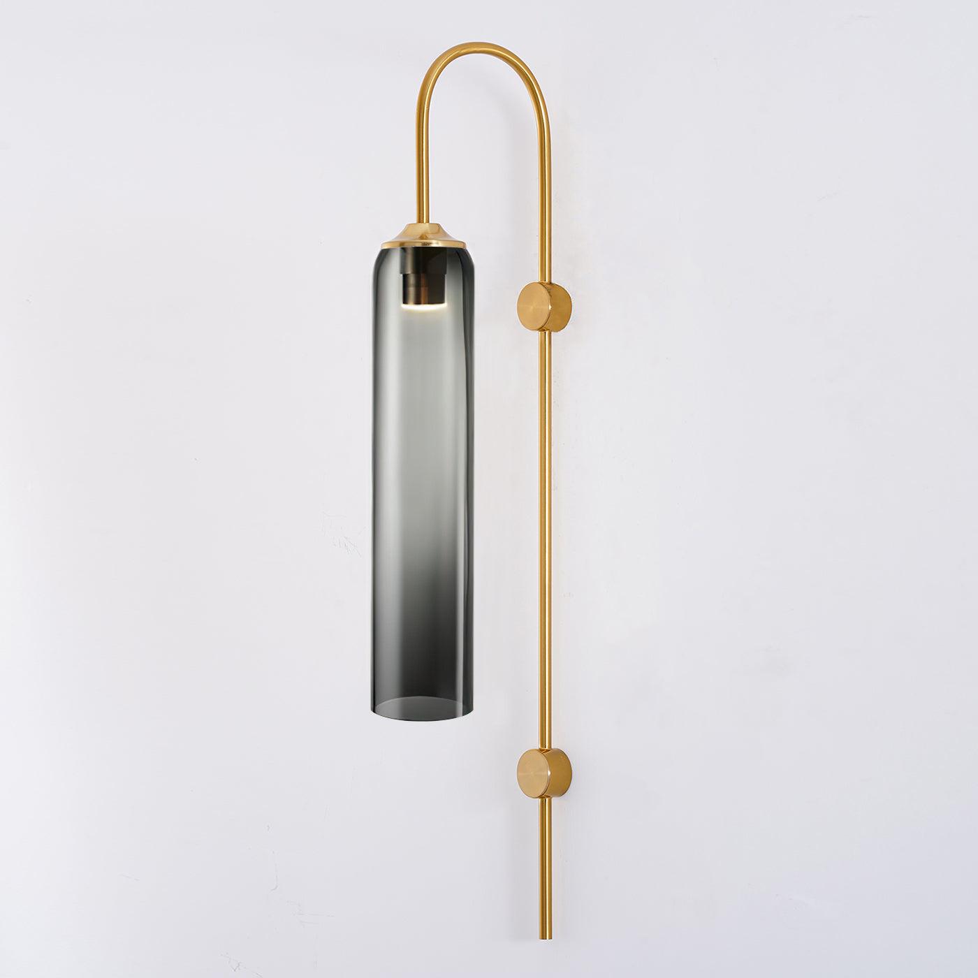 Contemporary Glass Wall Light - W 19cm x H 80cm Metal, Plug-In Wall Sconce, detail 22