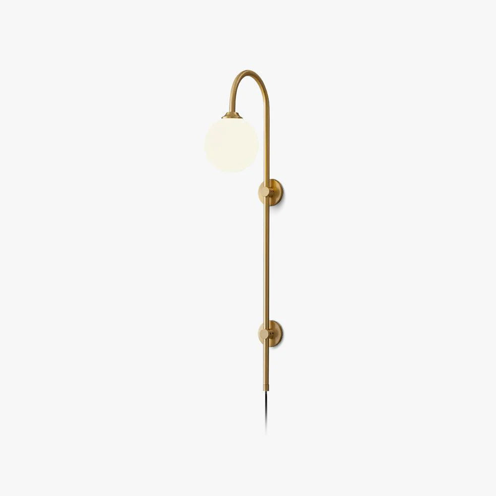 Globe Brass Plug-in Wall Light, Plug-In Wall Sconce, detail 32