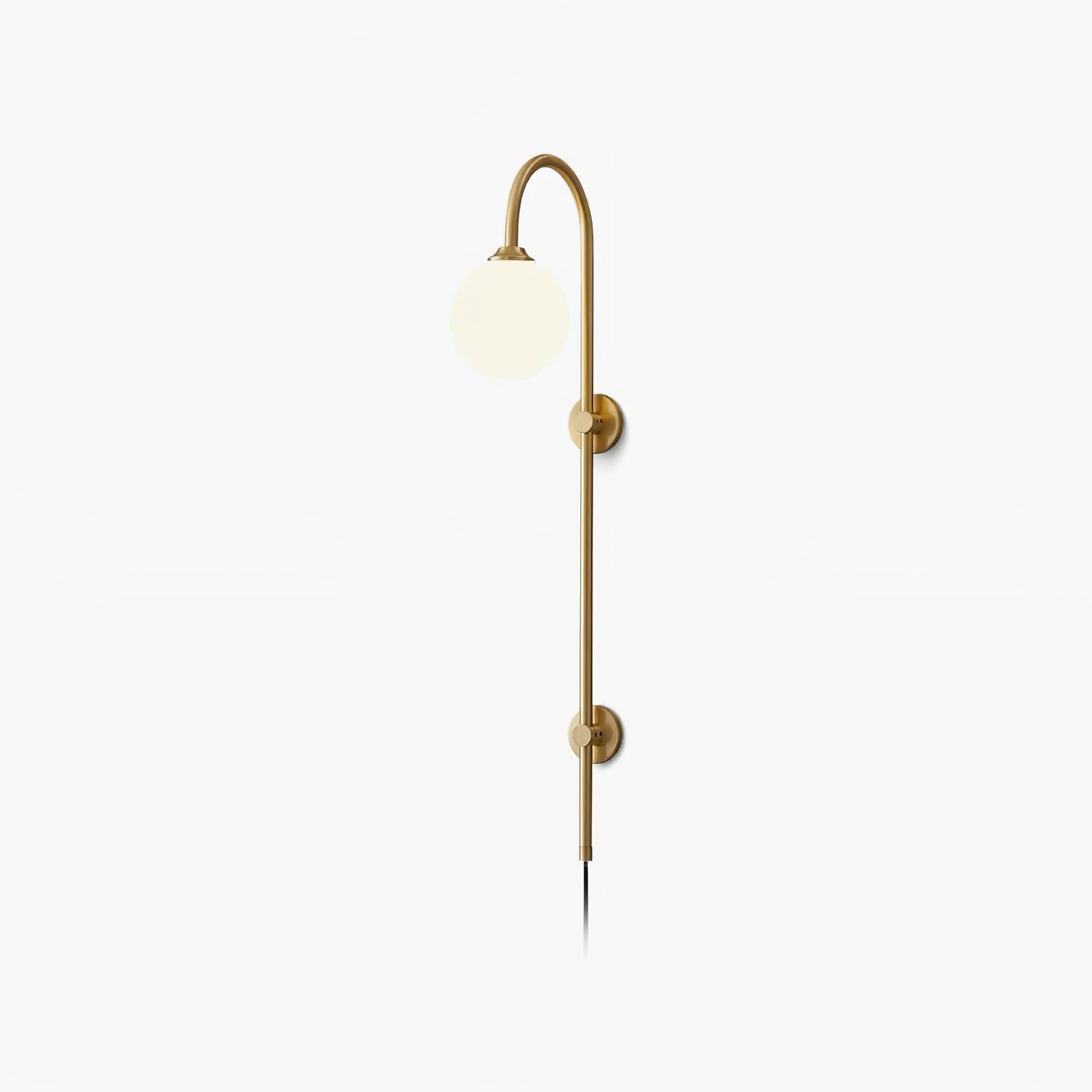 Globe Brass Wall Light, Wall Sconce, detail 2