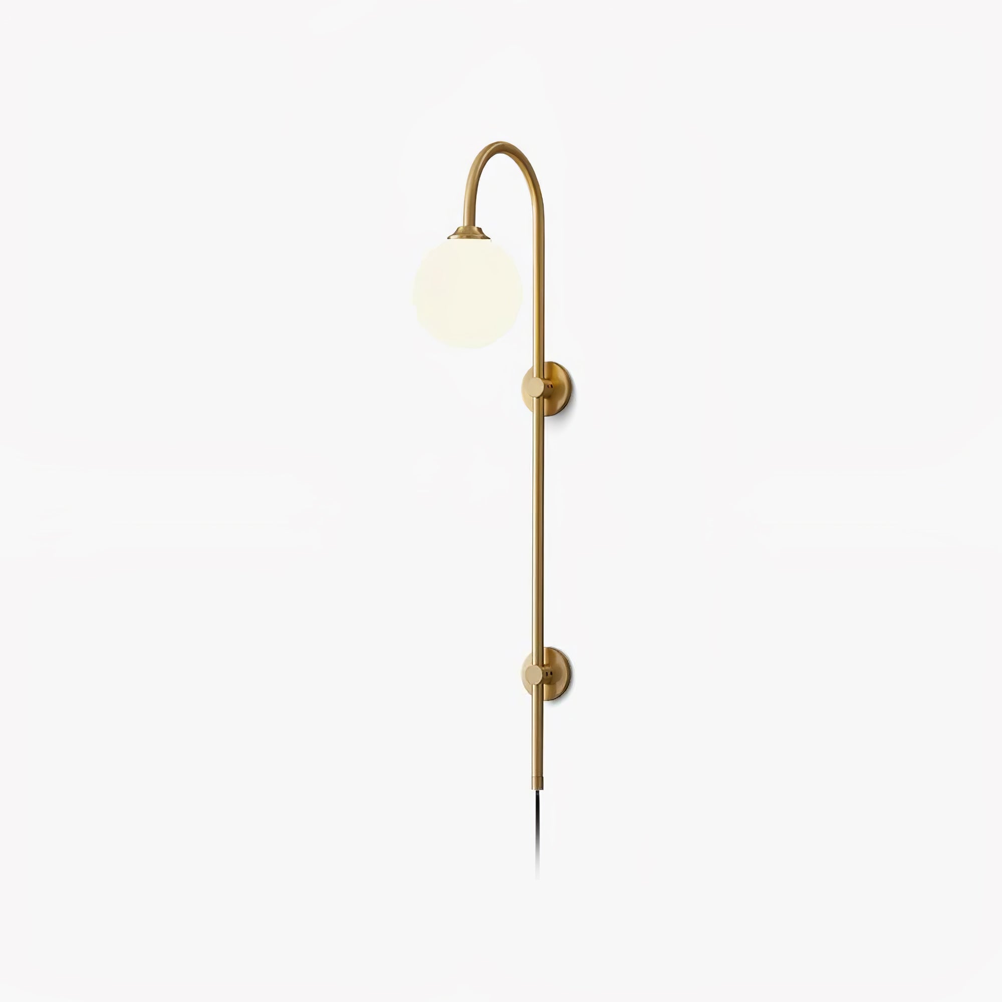 Globe Brass Plug-in Wall Light, Plug-In Wall Sconce, detail 31