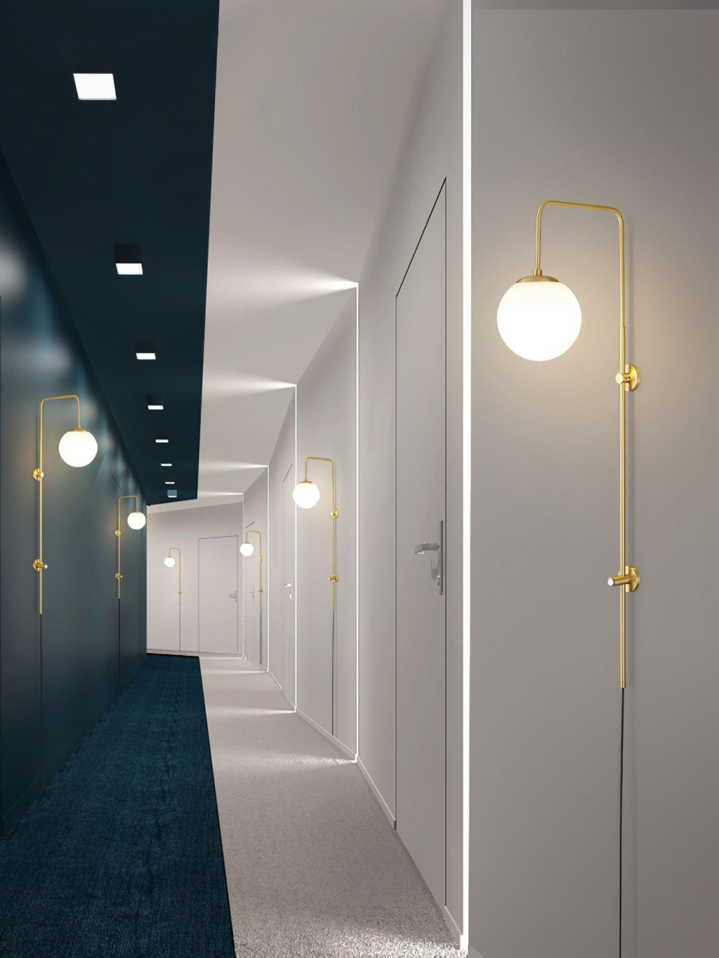 Globe Brass Plug-in Wall Light, Plug-In Wall Sconce, detail 18
