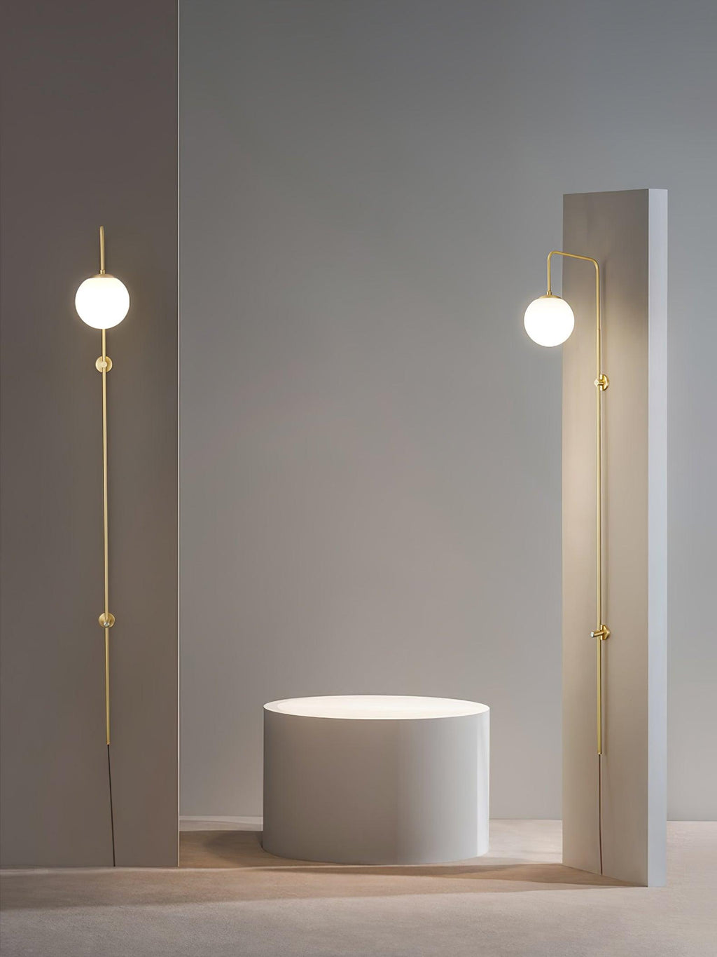Globe Brass Plug-in Wall Light, Plug-In Wall Sconce, detail 13