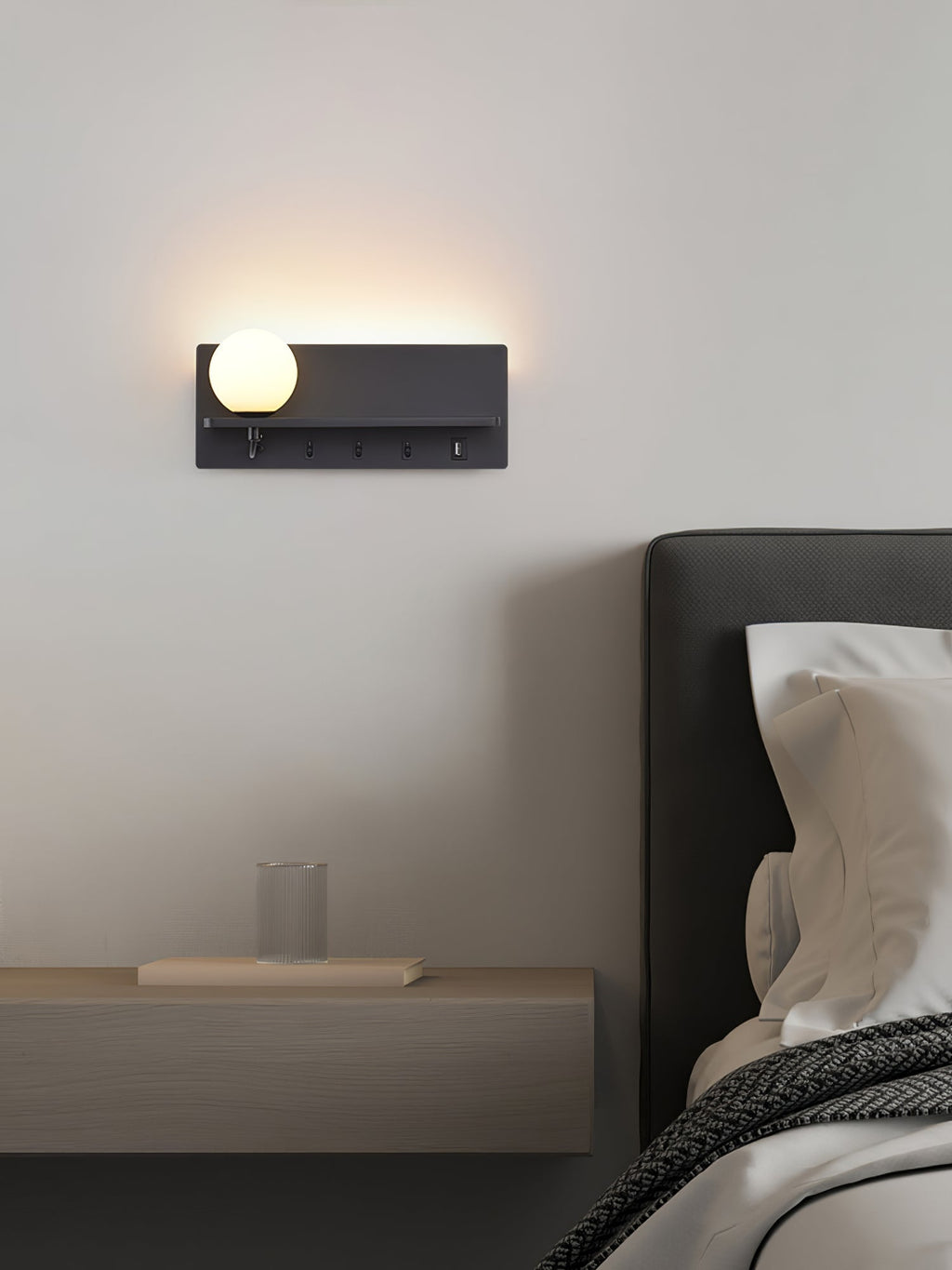 Glos Slim Wall Light, Hardwired Wall Sconce, detail 5