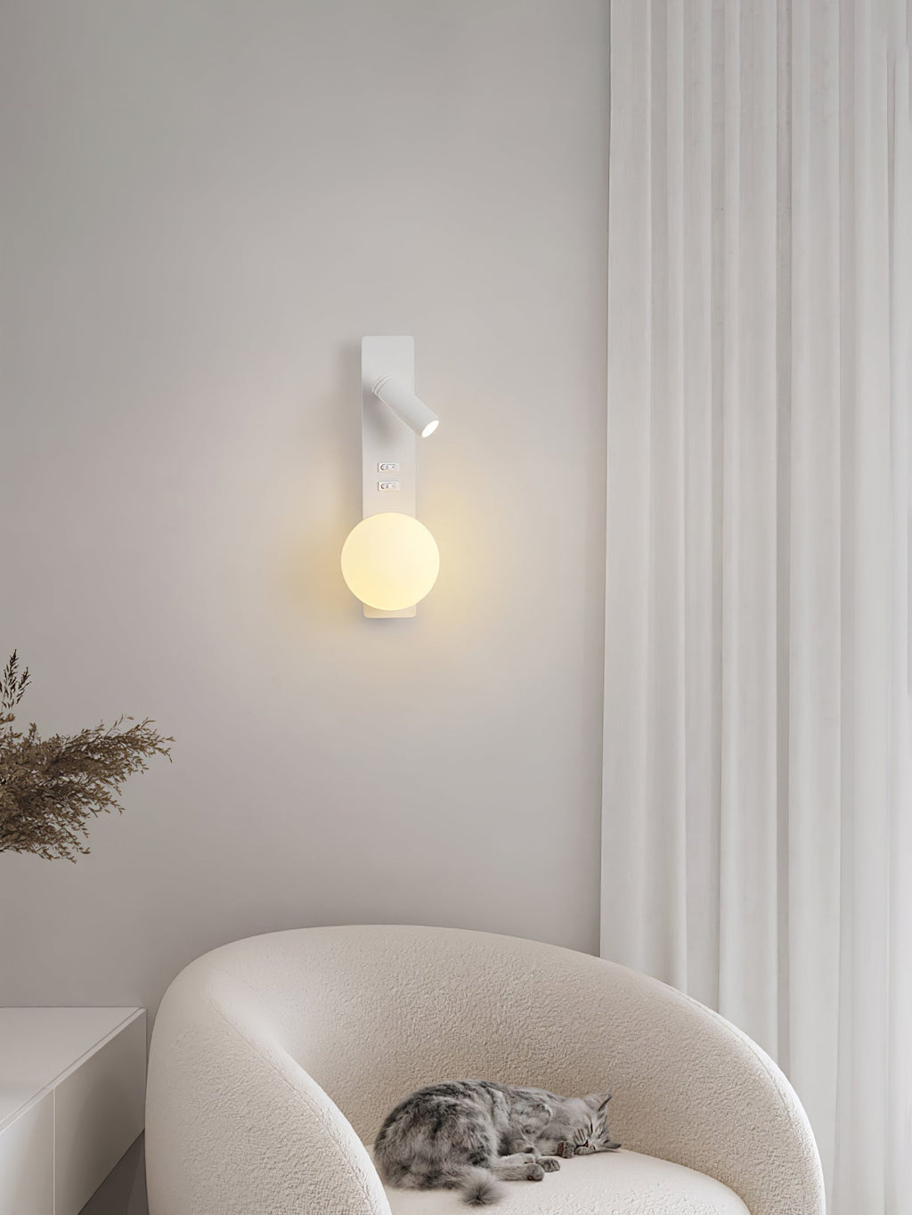 Glos Slim Wall Light, Hardwired Wall Sconce, detail 11