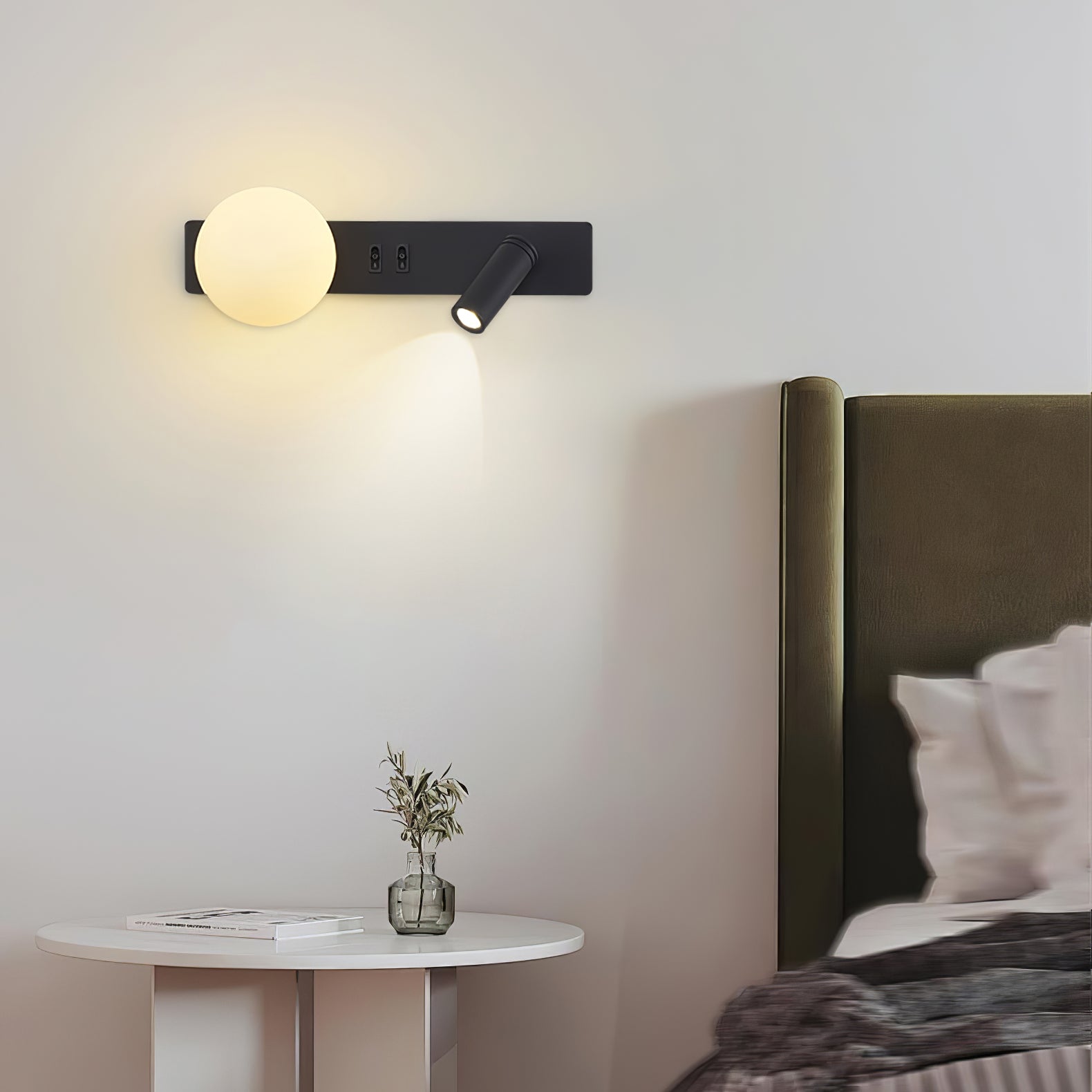 Glos Slim Wall Light, Hardwired Wall Sconce, detail 3