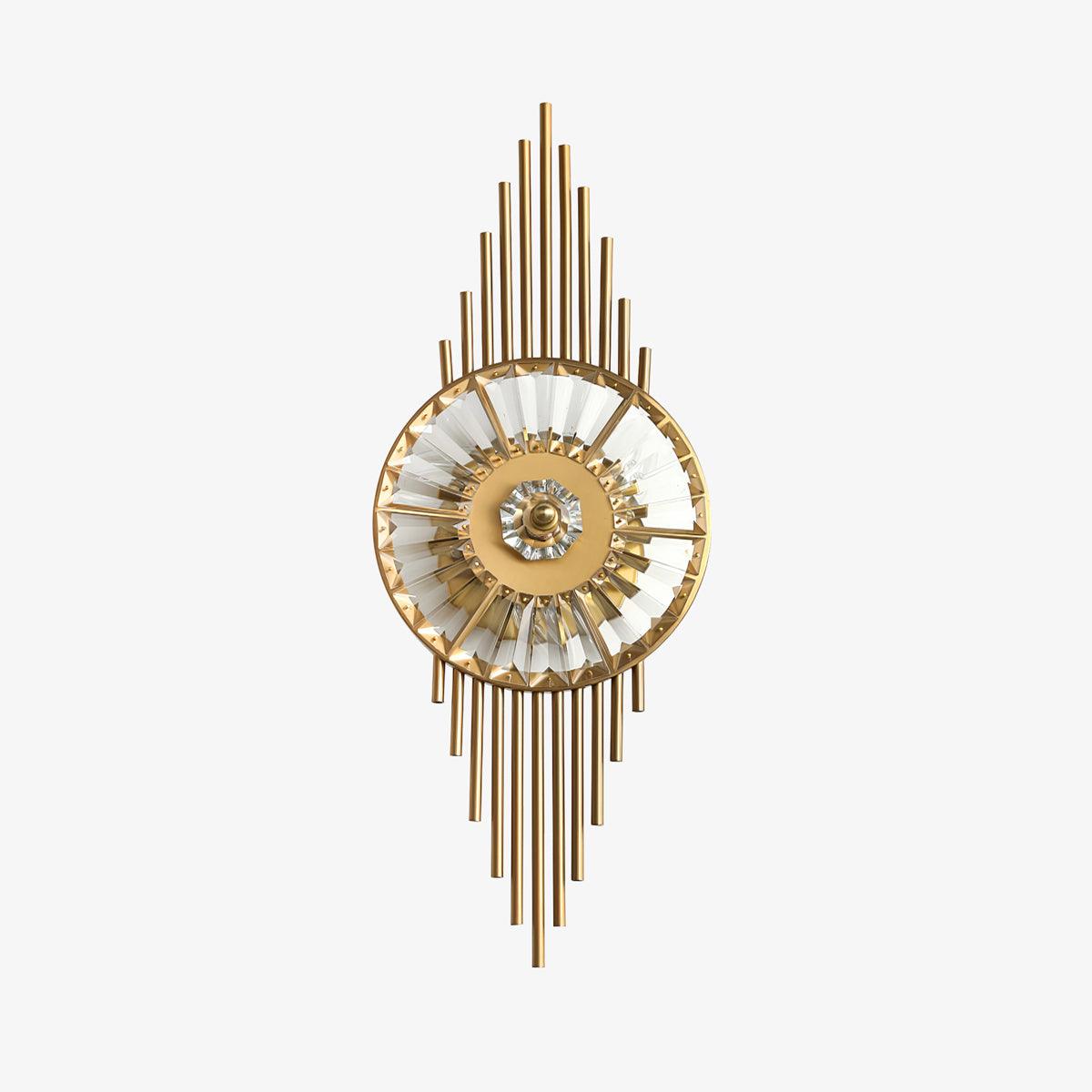Crystal Gear Gold Wall Light, Hardwired Wall Sconce, detail 2