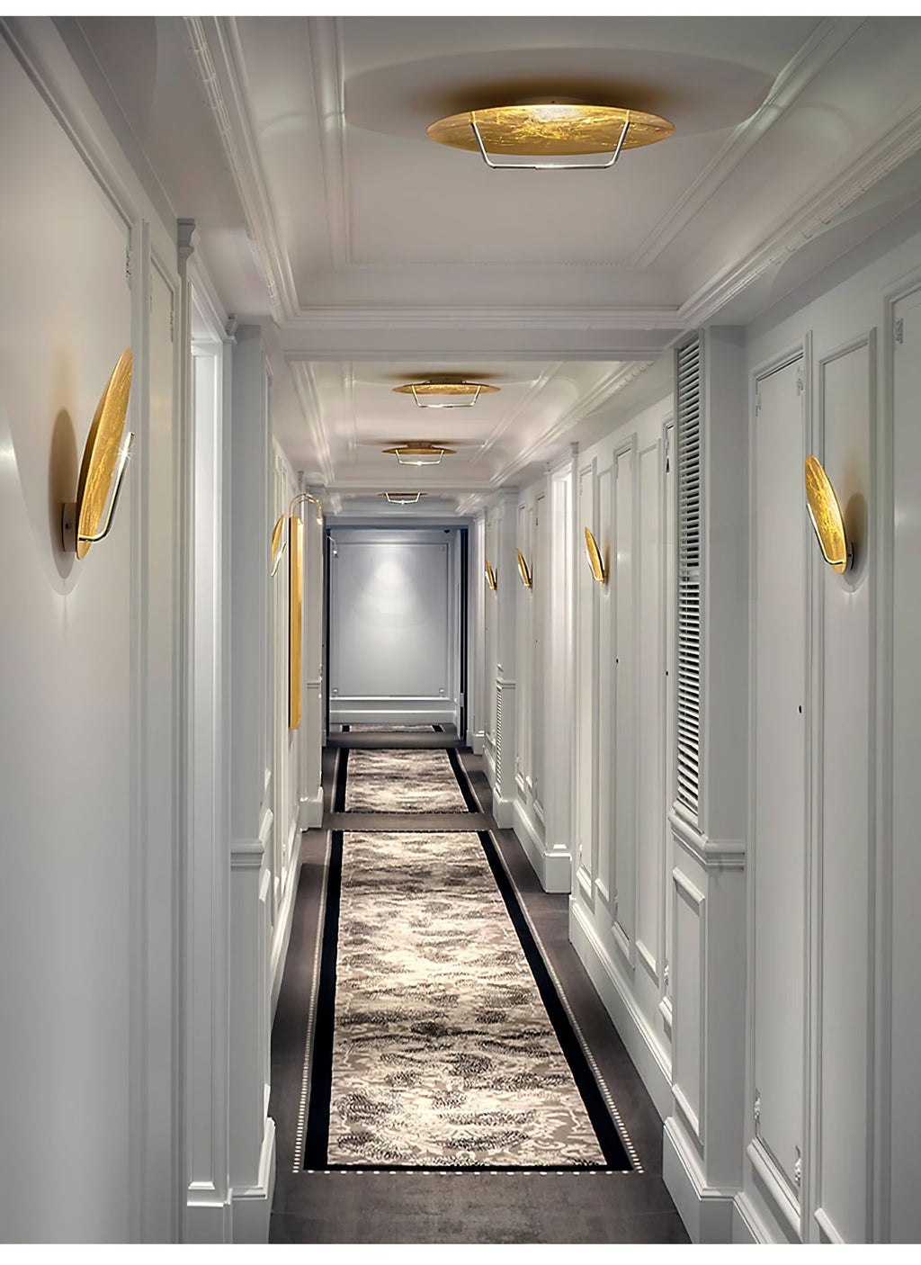 Golden Aura Wall Light, Hardwired Wall Sconce, detail 4