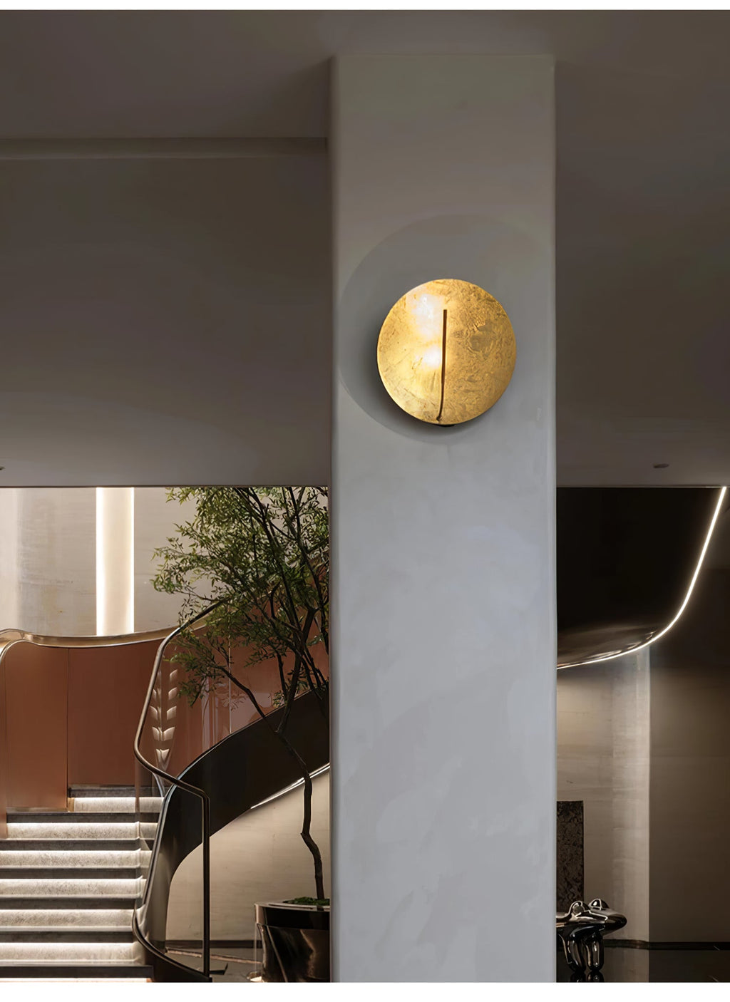 Golden Aura Wall Light, Hardwired Wall Sconce, detail 5