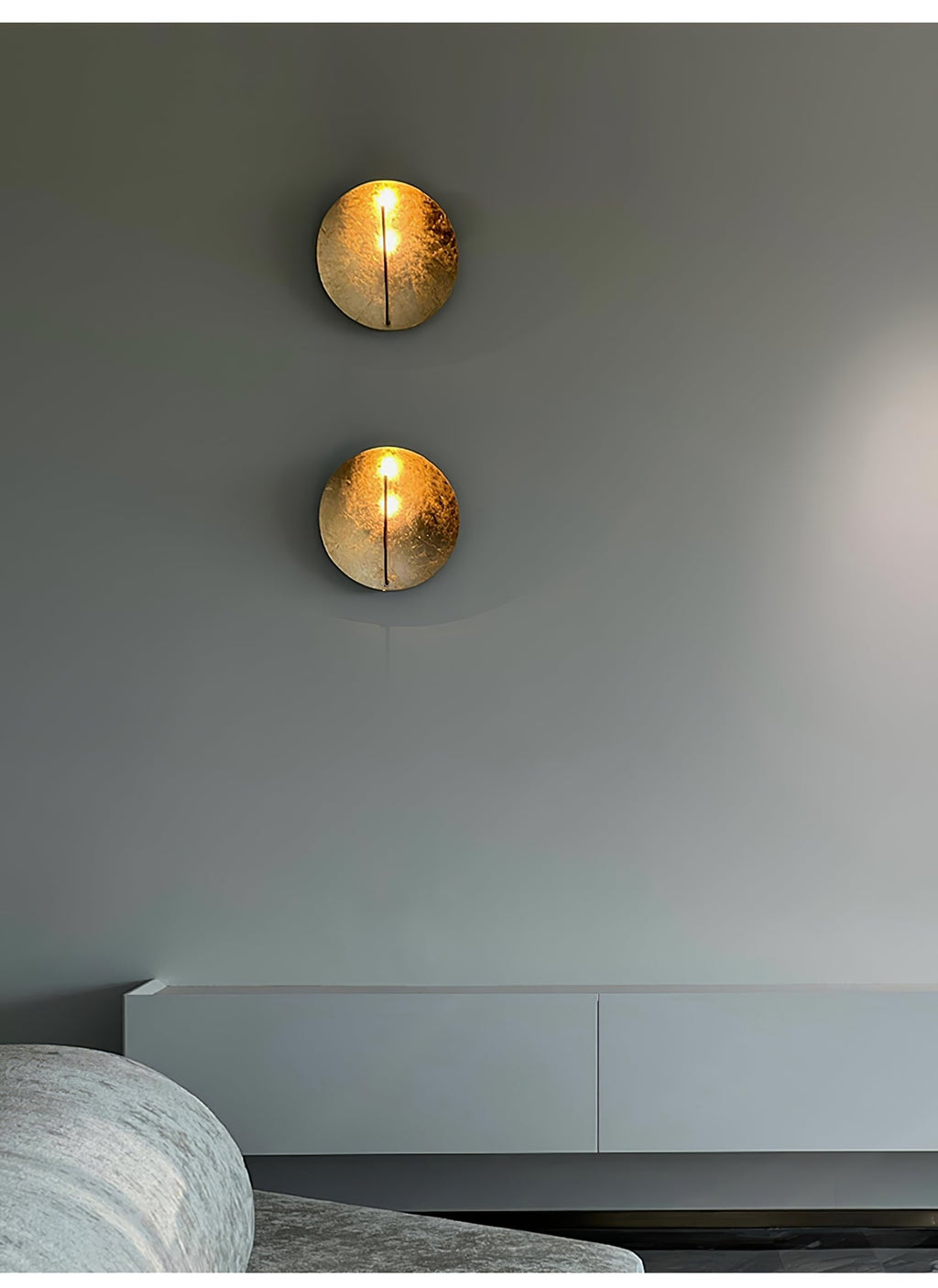 Golden Aura Wall Light, Hardwired Wall Sconce, detail 6