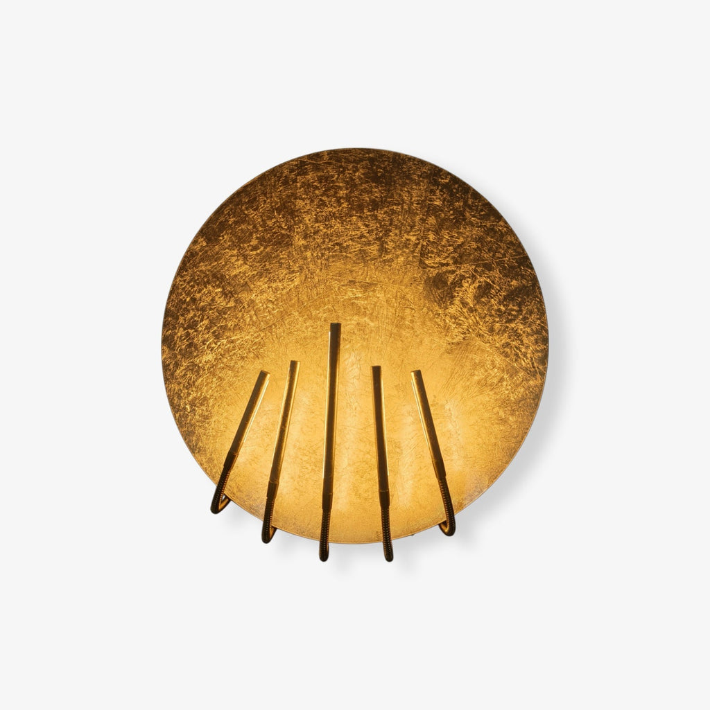 Golden Aura Wall Light, Hardwired Wall Sconce, detail 9