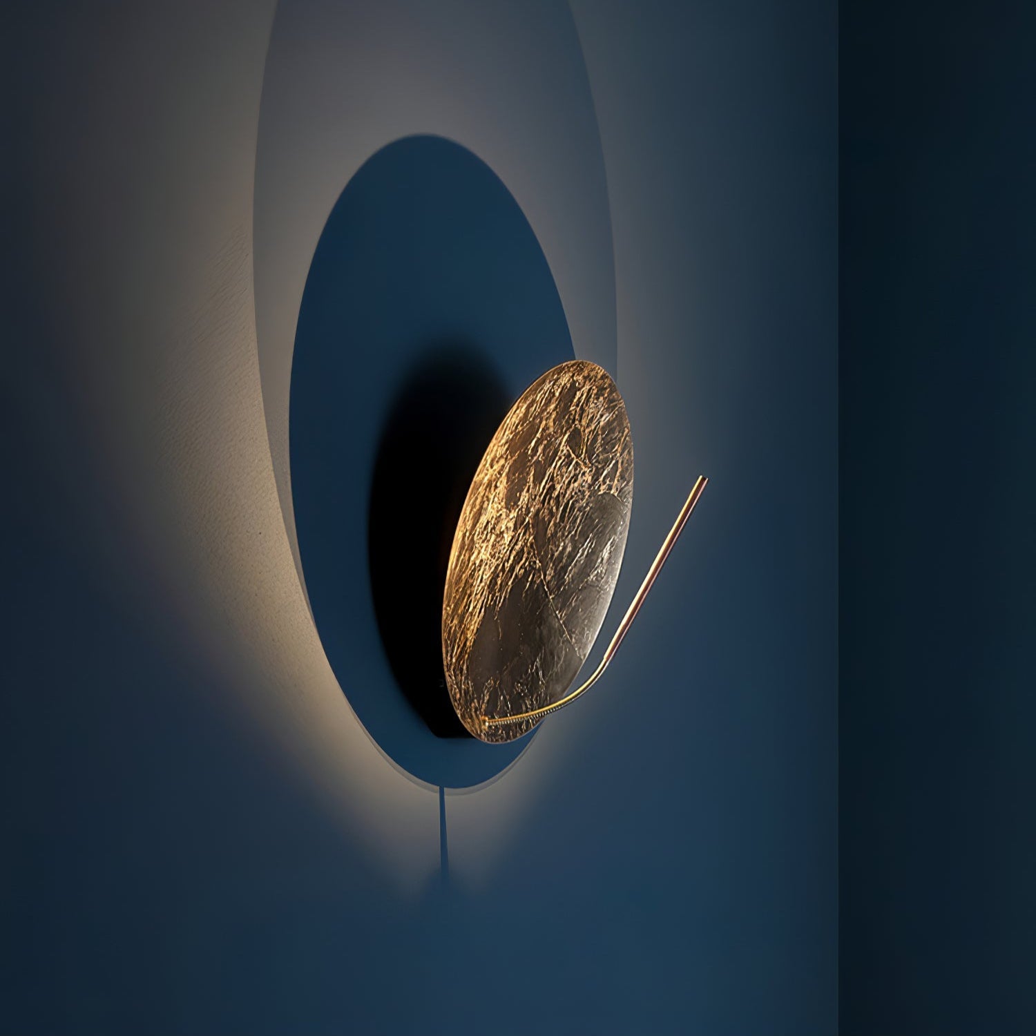 Golden Aura Wall Light, Hardwired Wall Sconce, detail 7