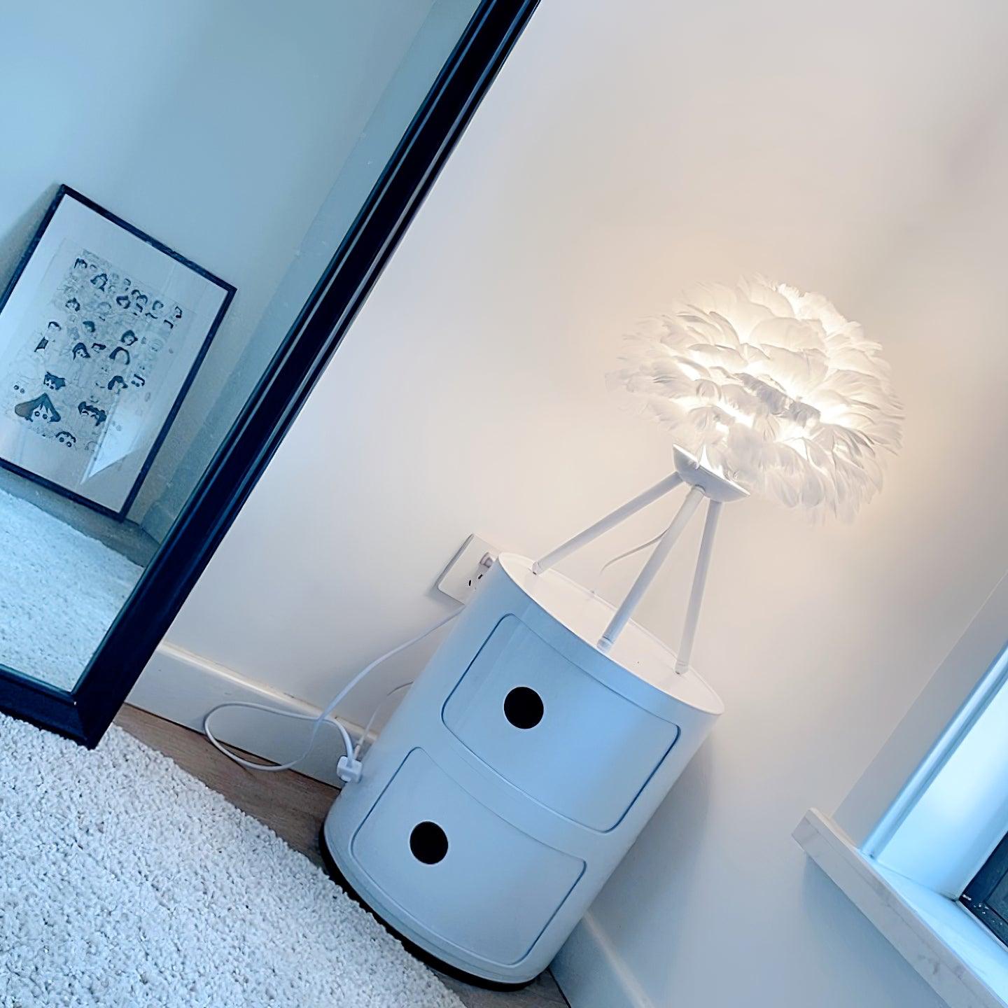 Goose Feather Table Light, Bedside Table Lamp, detail 14