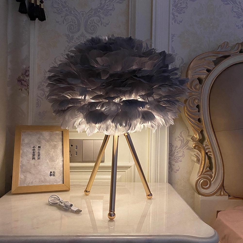 Goose Feather Table Light, Bedside Table Lamp, detail 16