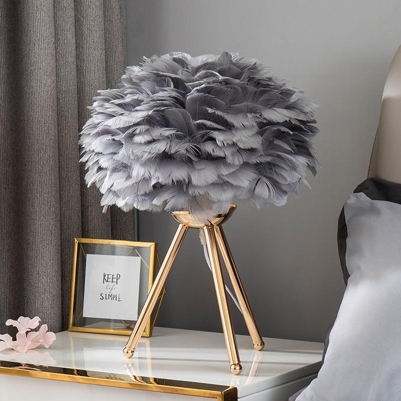 Goose Feather Table Light, Bedside Table Lamp, detail 18