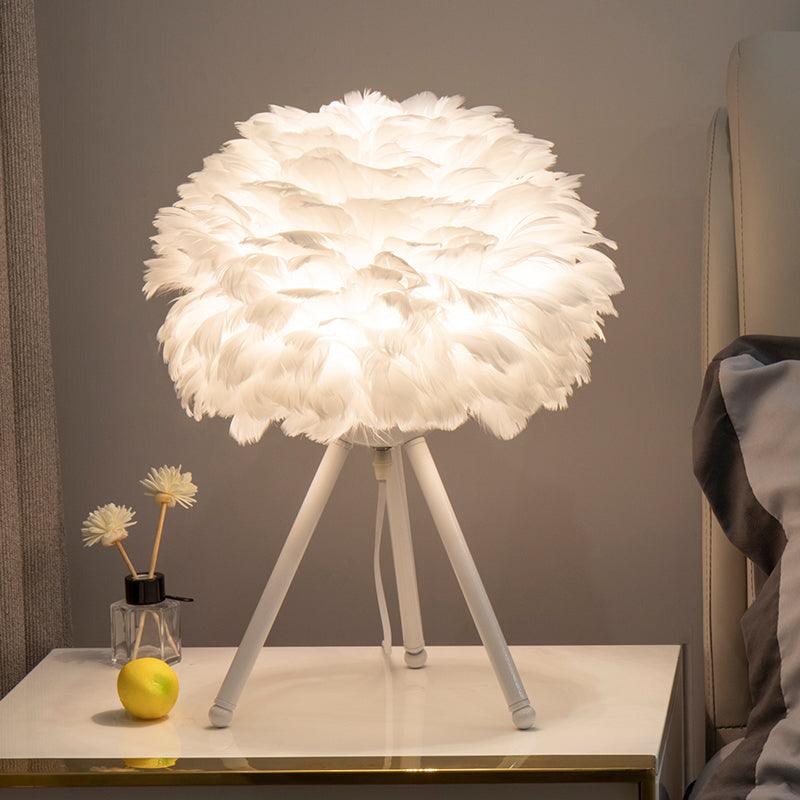 Goose Feather Table Light, Bedside Table Lamp, detail 19
