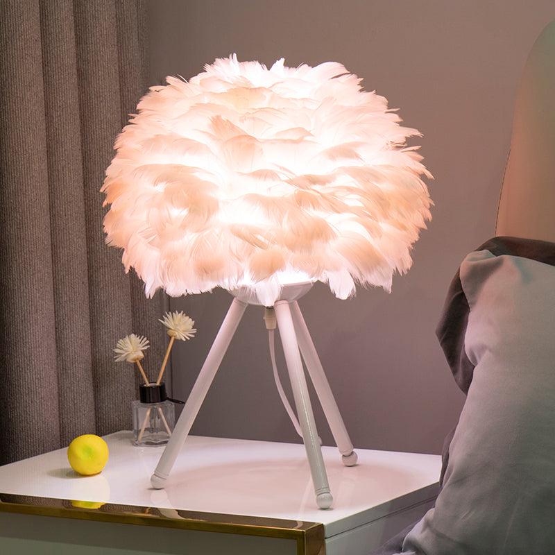 Goose Feather Table Light, Bedside Table Lamp, detail 21