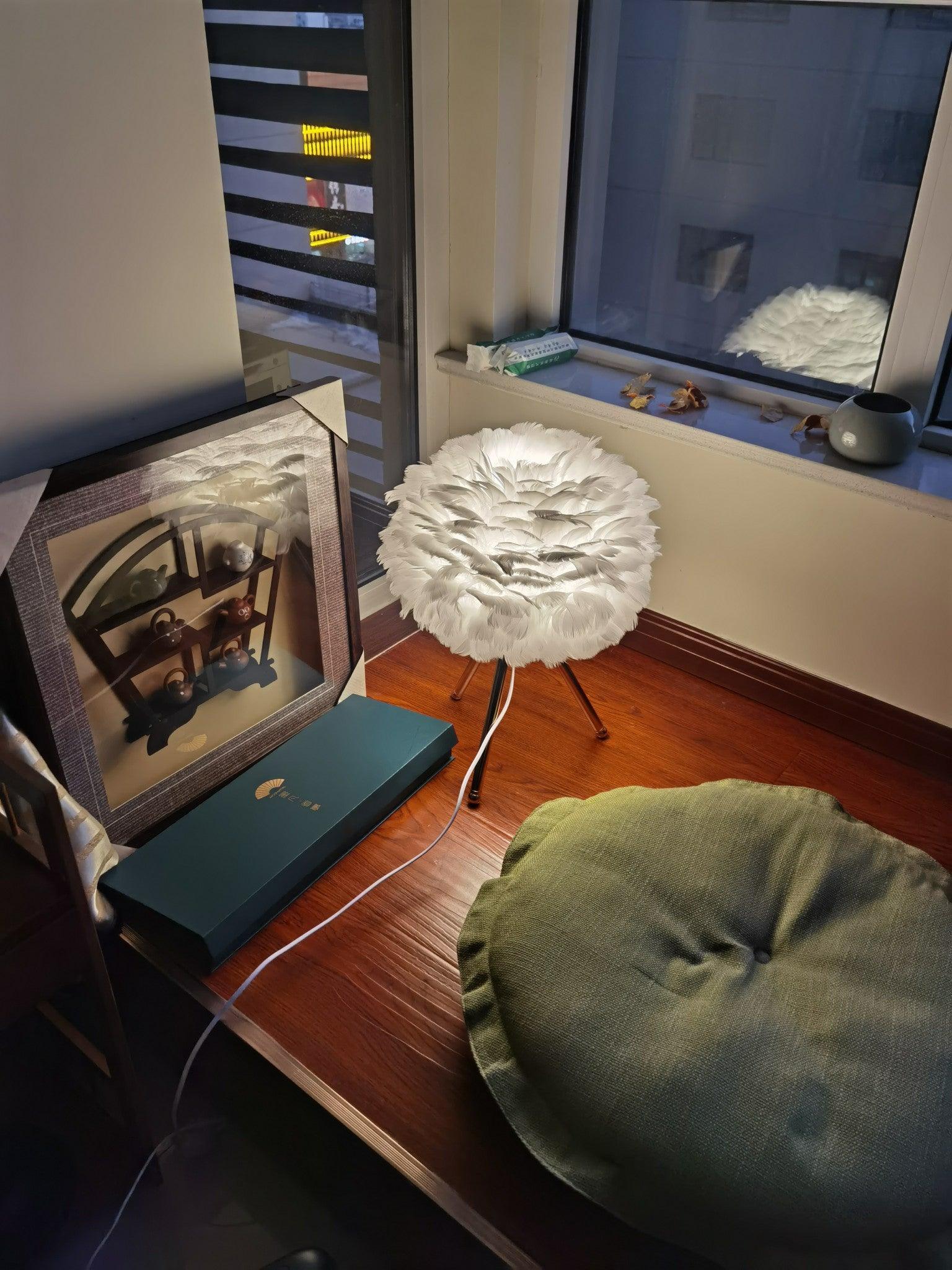 Goose Feather Table Light, Bedside Table Lamp, detail 23