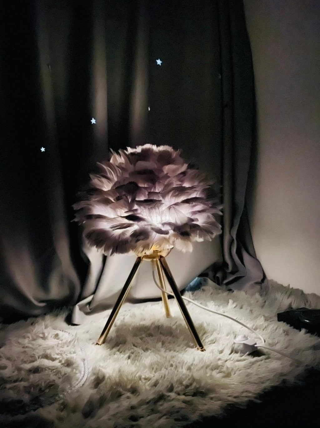 Goose Feather Table Light, Bedside Table Lamp, detail 26