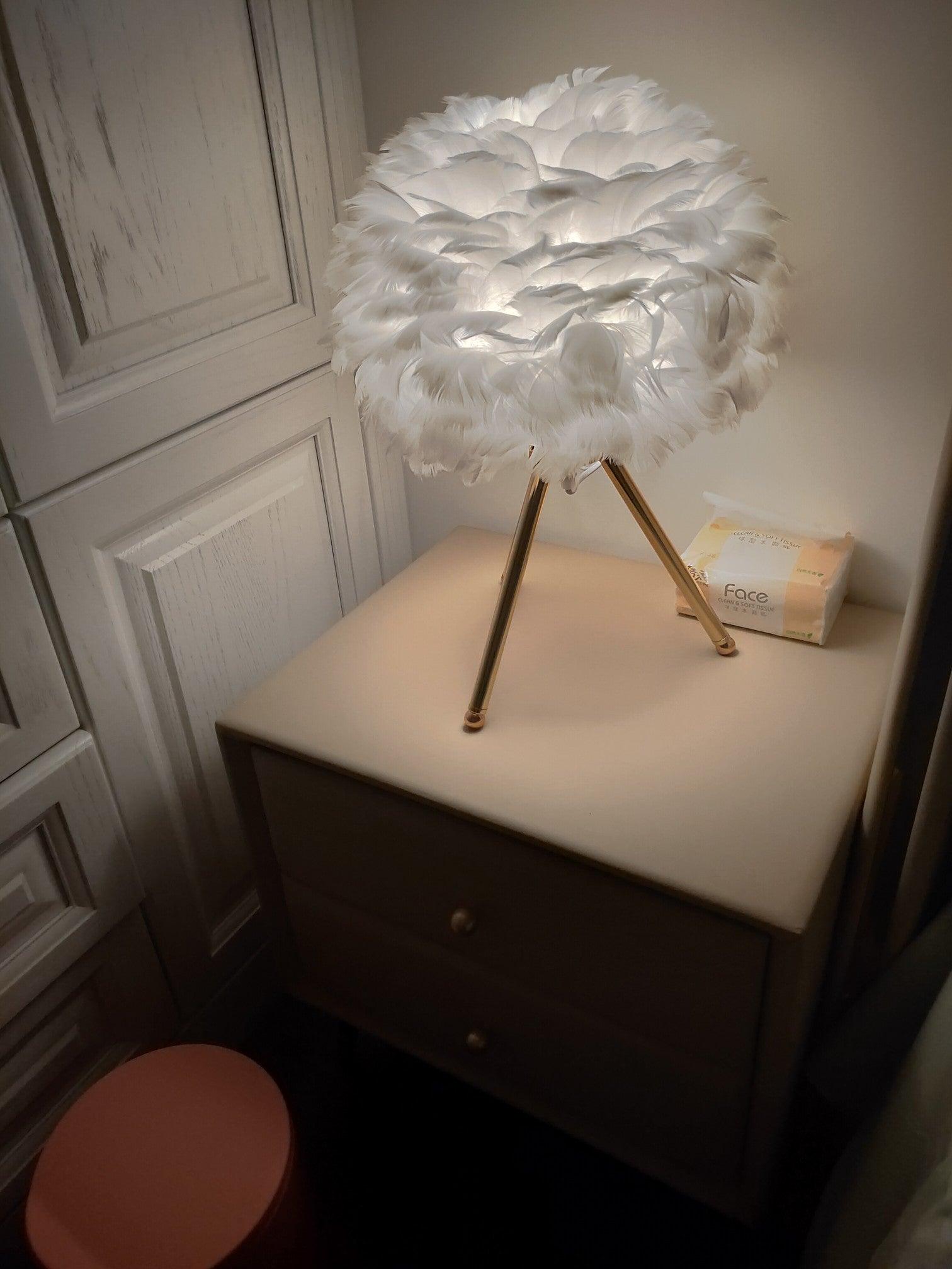 Goose Feather Table Light, Bedside Table Lamp, detail 32