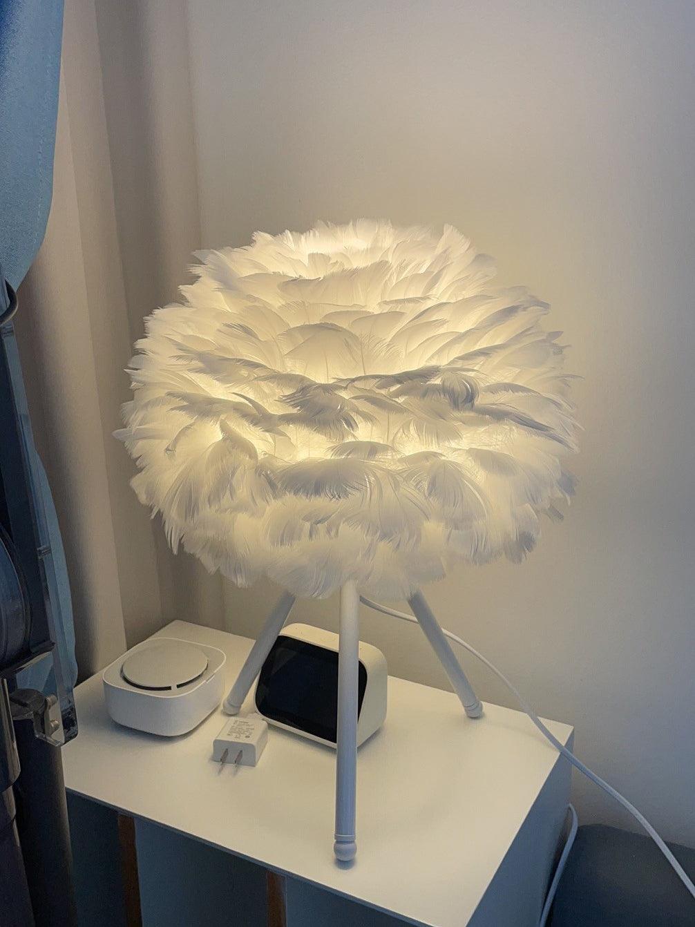 Goose Feather Table Light, Bedside Table Lamp, detail 33