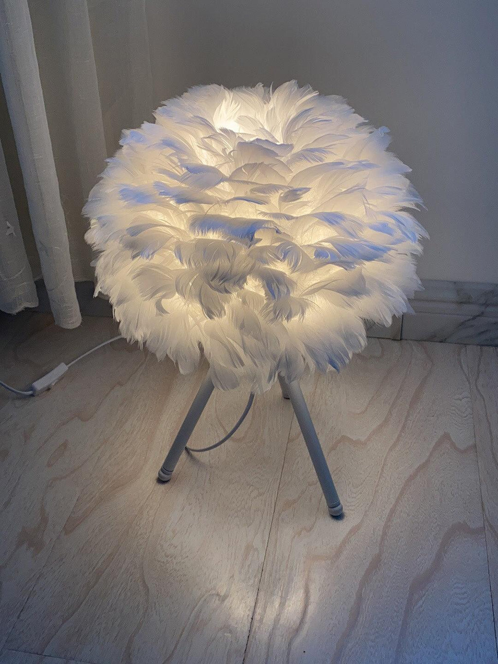 Goose Feather Table Light, Bedside Table Lamp, detail 34