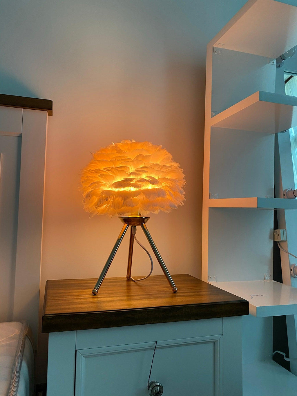 Goose Feather Table Light, Bedside Table Lamp, detail 35