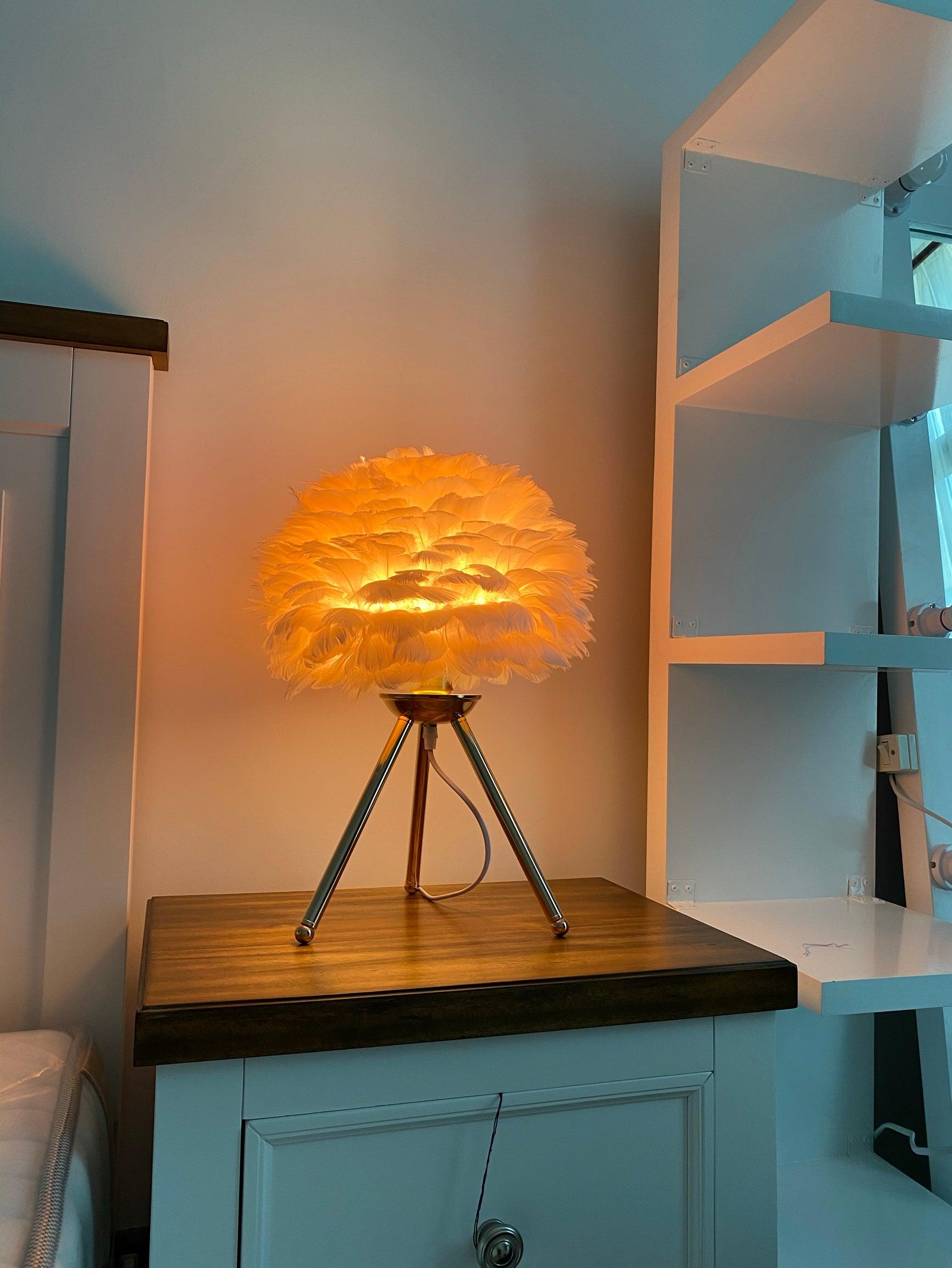 Goose Feather Table Light, Bedside Table Lamp, detail 35