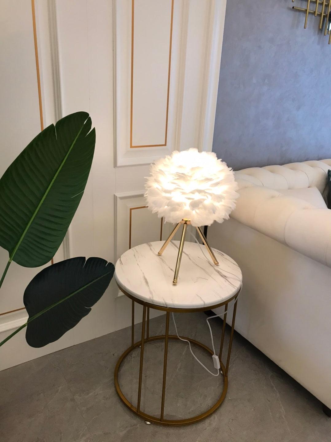 Goose Feather Table Light, Bedside Table Lamp, detail 36