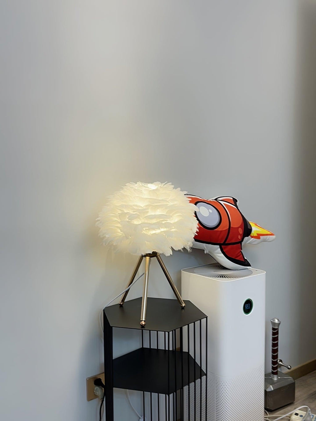 Goose Feather Table Light, Bedside Table Lamp, detail 39