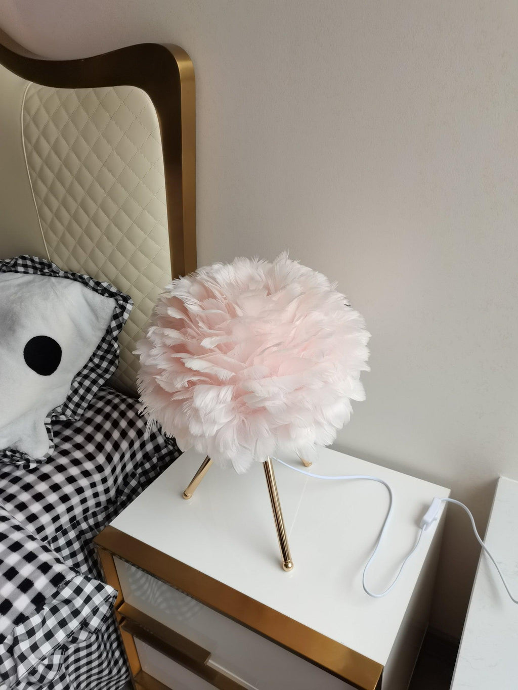 Goose Feather Table Light, Bedside Table Lamp, detail 40