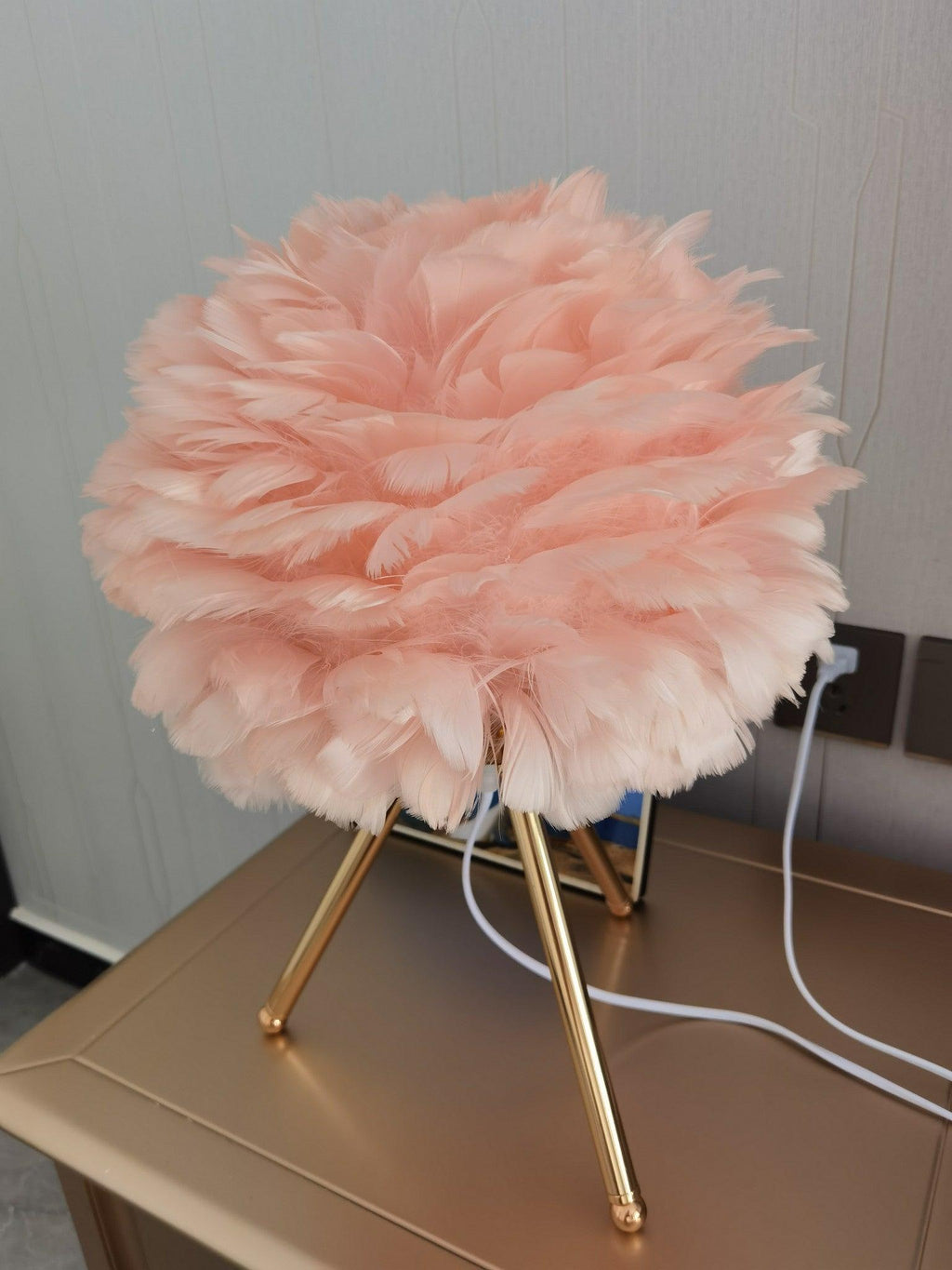 Goose Feather Table Light, Bedside Table Lamp, detail 42