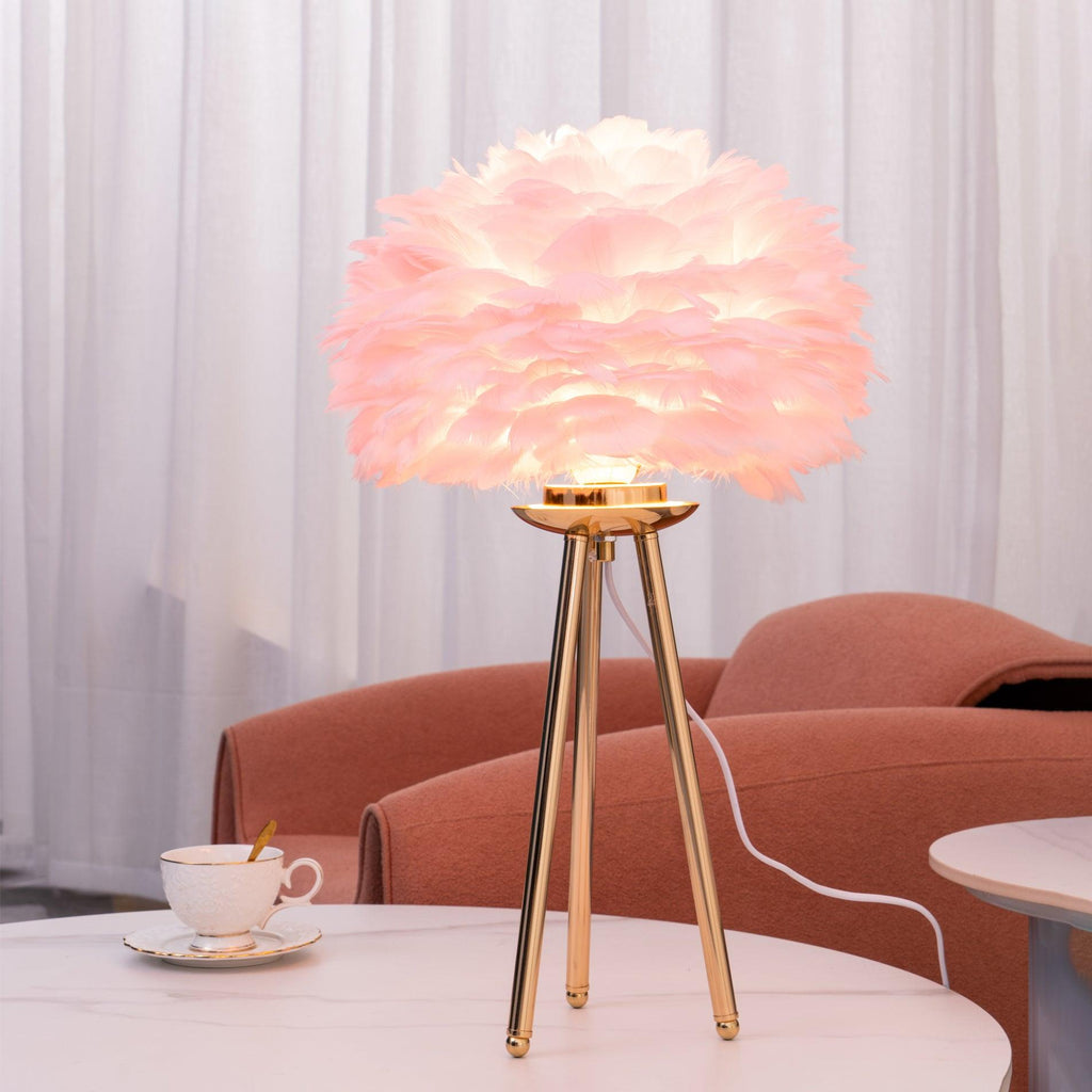 Goose Feather Table Light, Bedside Table Lamp, detail 6