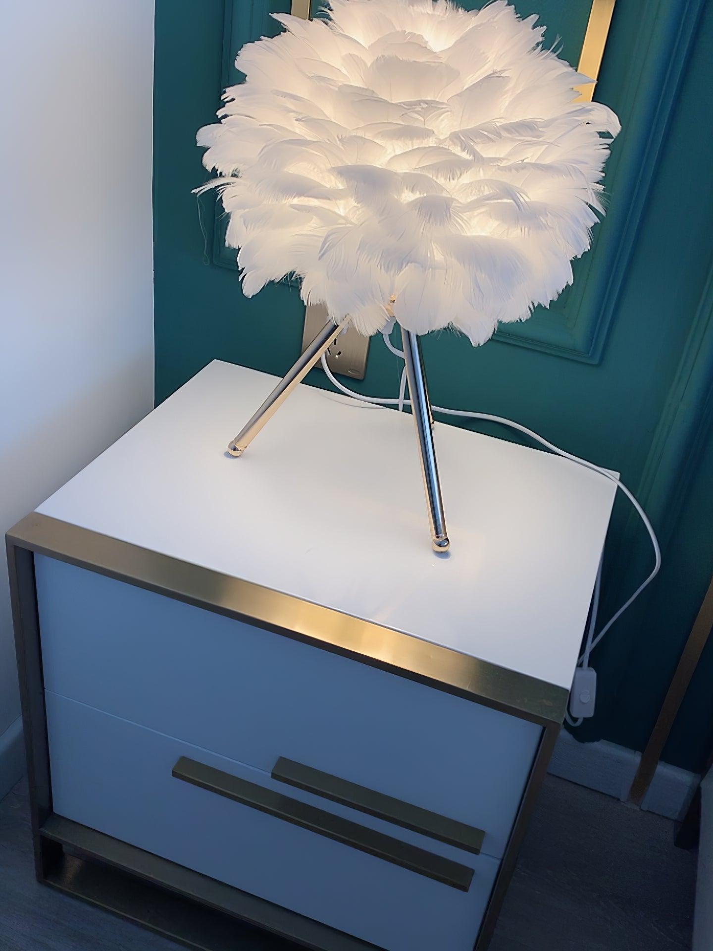 Goose Feather Table Light, Bedside Table Lamp, detail 46
